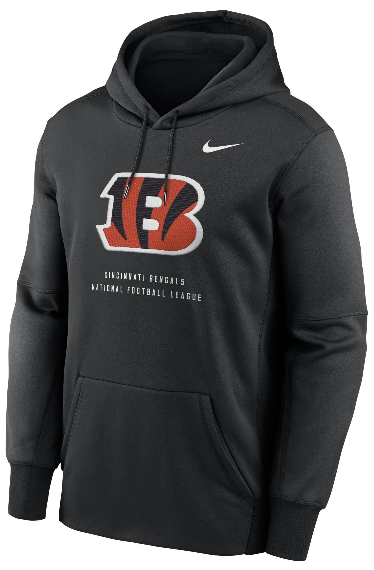 Nike Men's Cincinnati Bengals Black Therma Fleece Hoodie