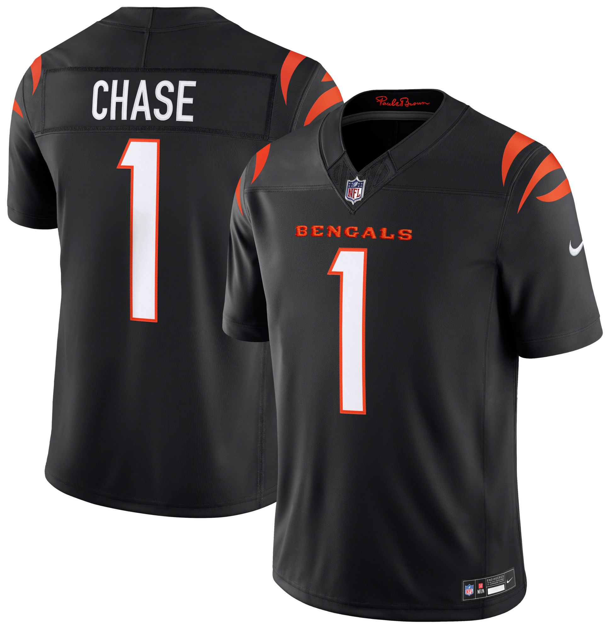 Nike Men's Cincinnati Bengals Black Ja'Marr Chase #1 Limited Jersey