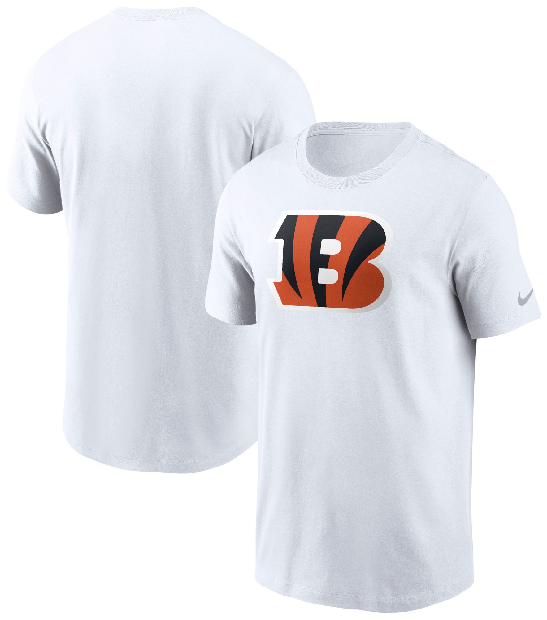 Nike Men's Cincinnati Bengals White Logo Essential T-Shirt