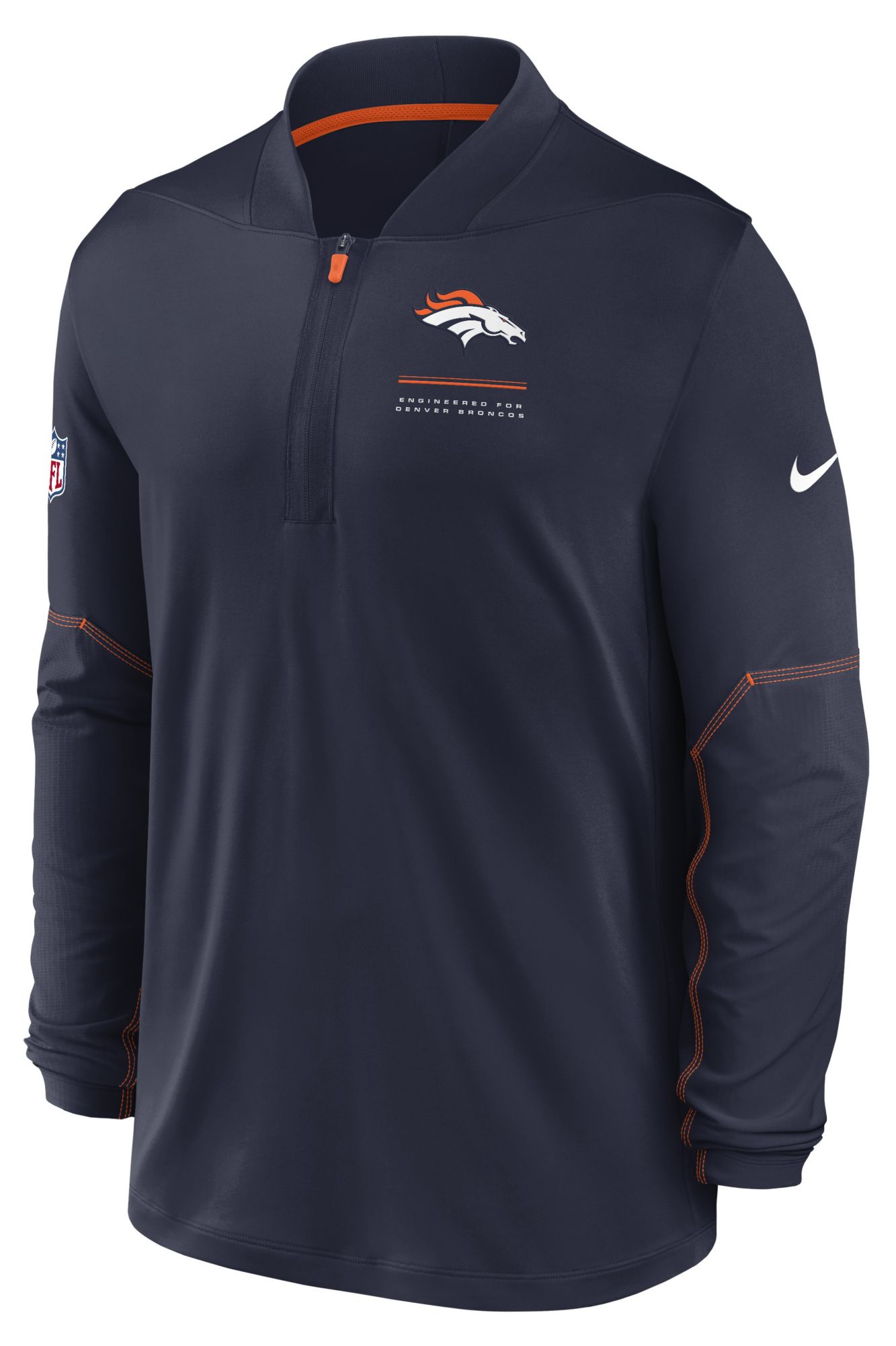 Nike Men's Denver Broncos Navy Midweight 1/2 Zip