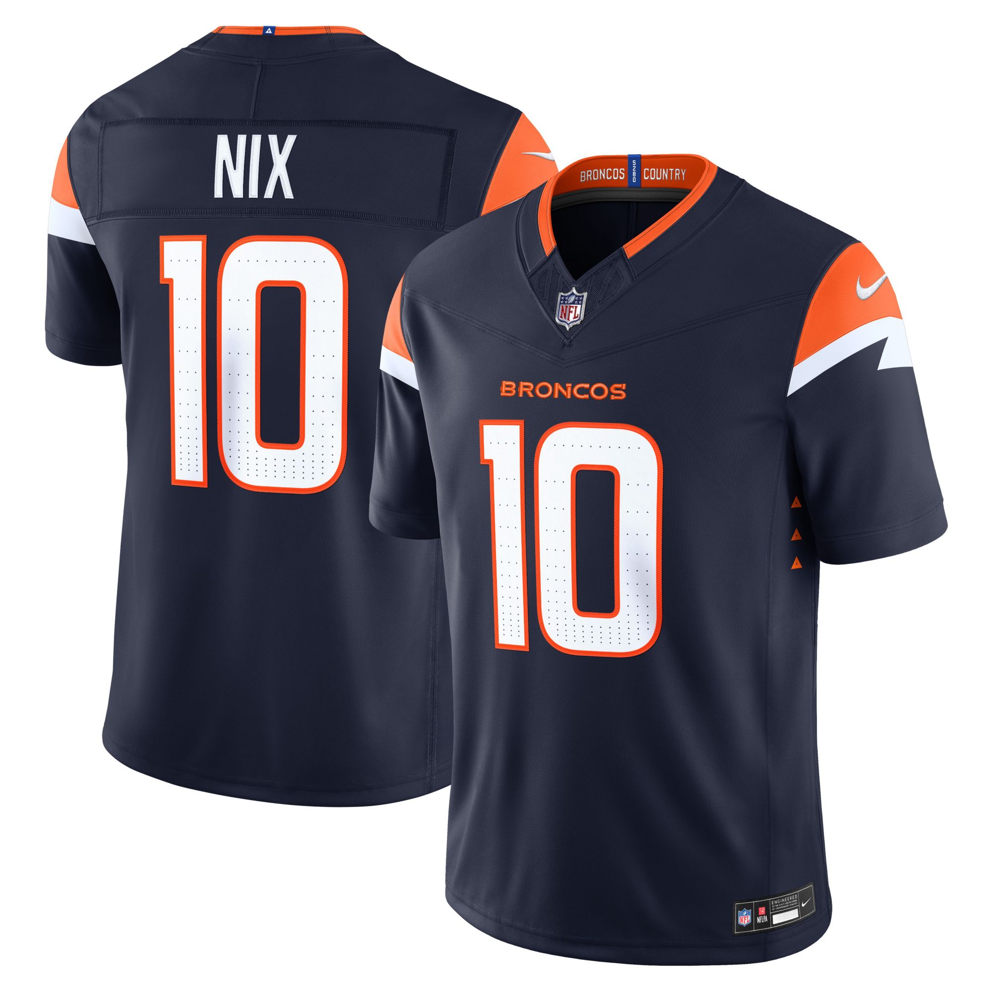 Nike Men's Denver Broncos Bo Nix #10 Navy Alternate Limited Jersey