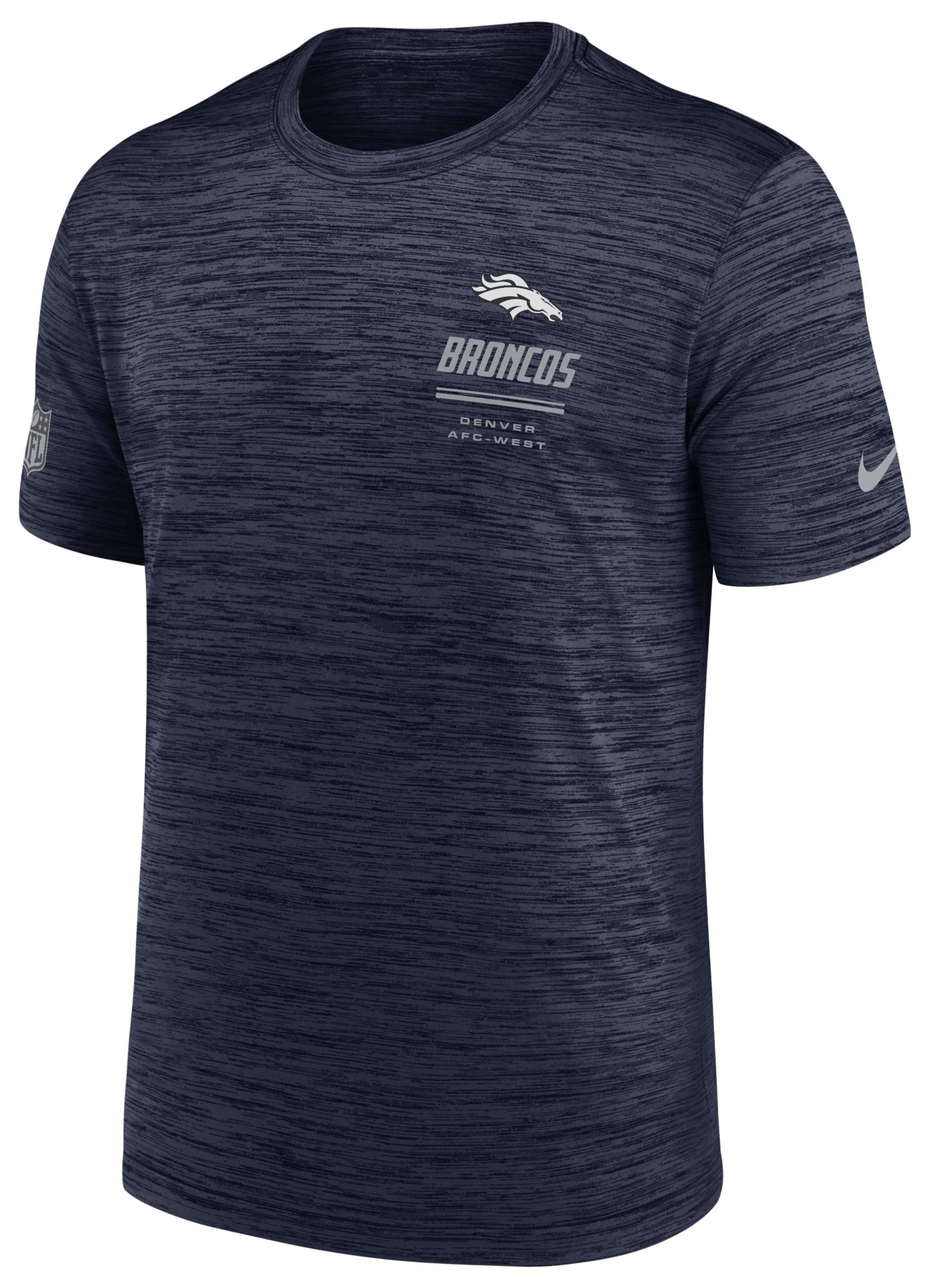 Nike Men's Denver Broncos Navy Sideline Legend Velocity T-Shirt