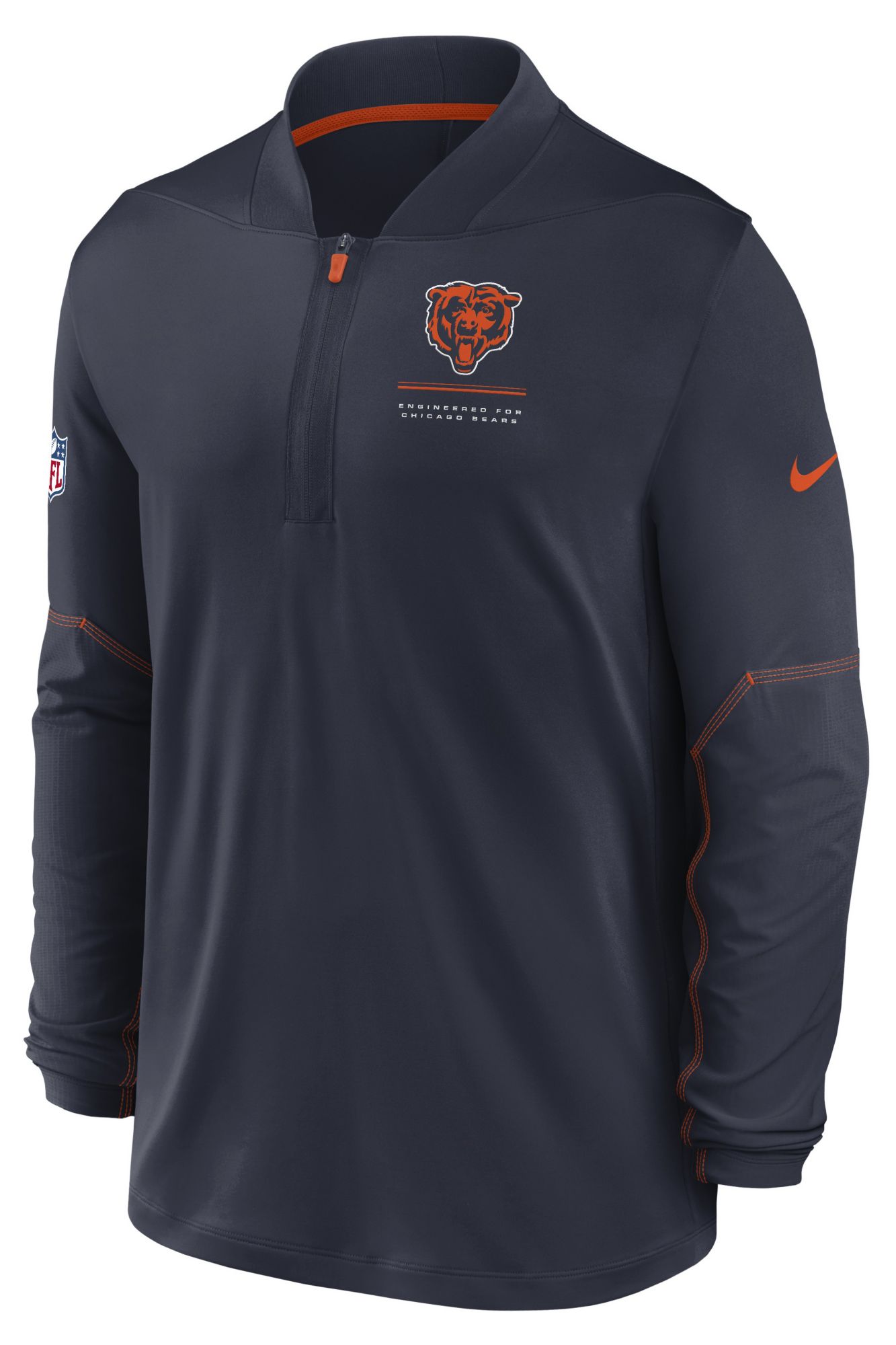 Nike Men's Chicago Bears Navy Midweight 1/2 Zip