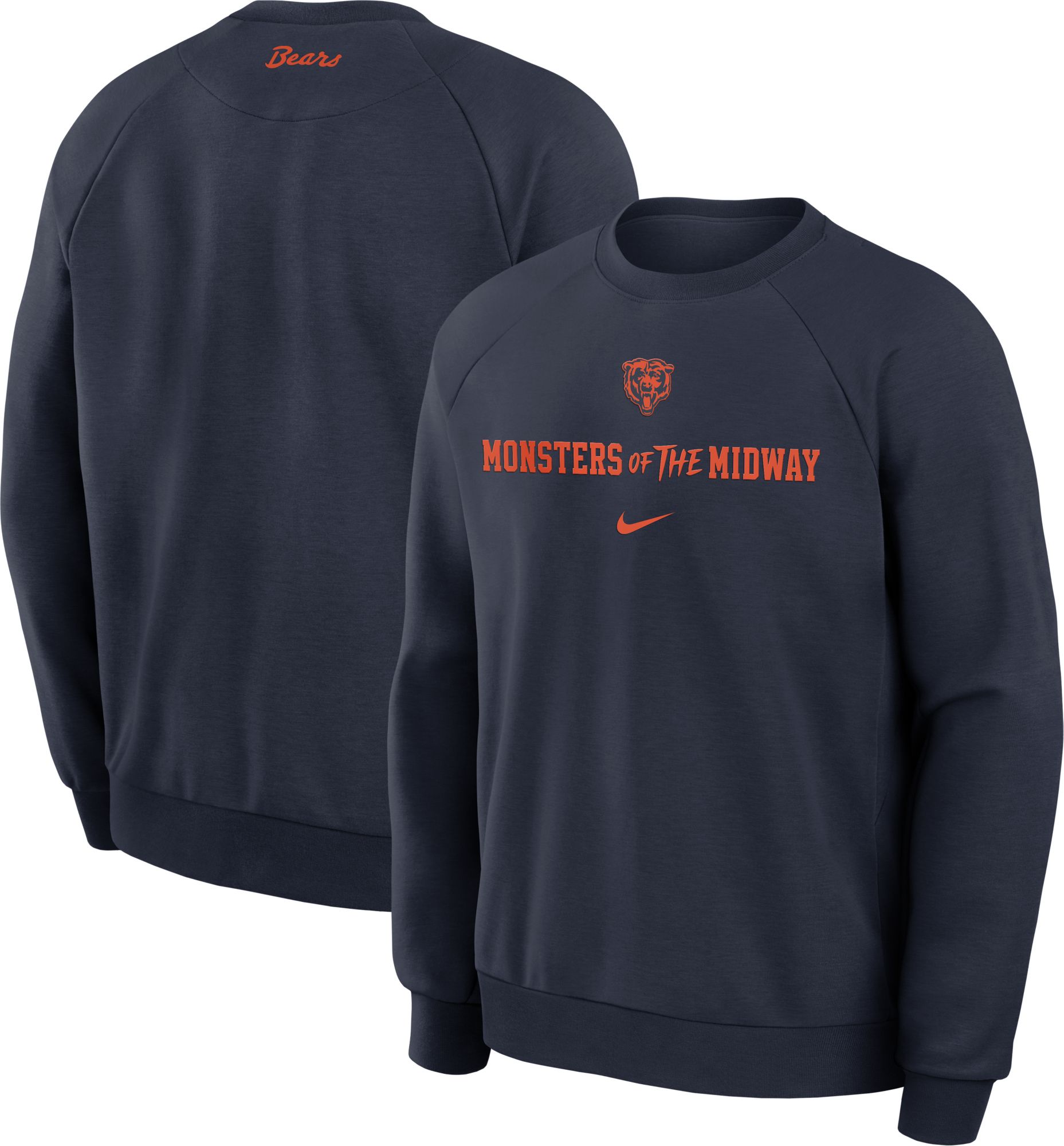 Nike Men's Chicago Bears NFL Rivalries Primary Crewneck Sweatshirt