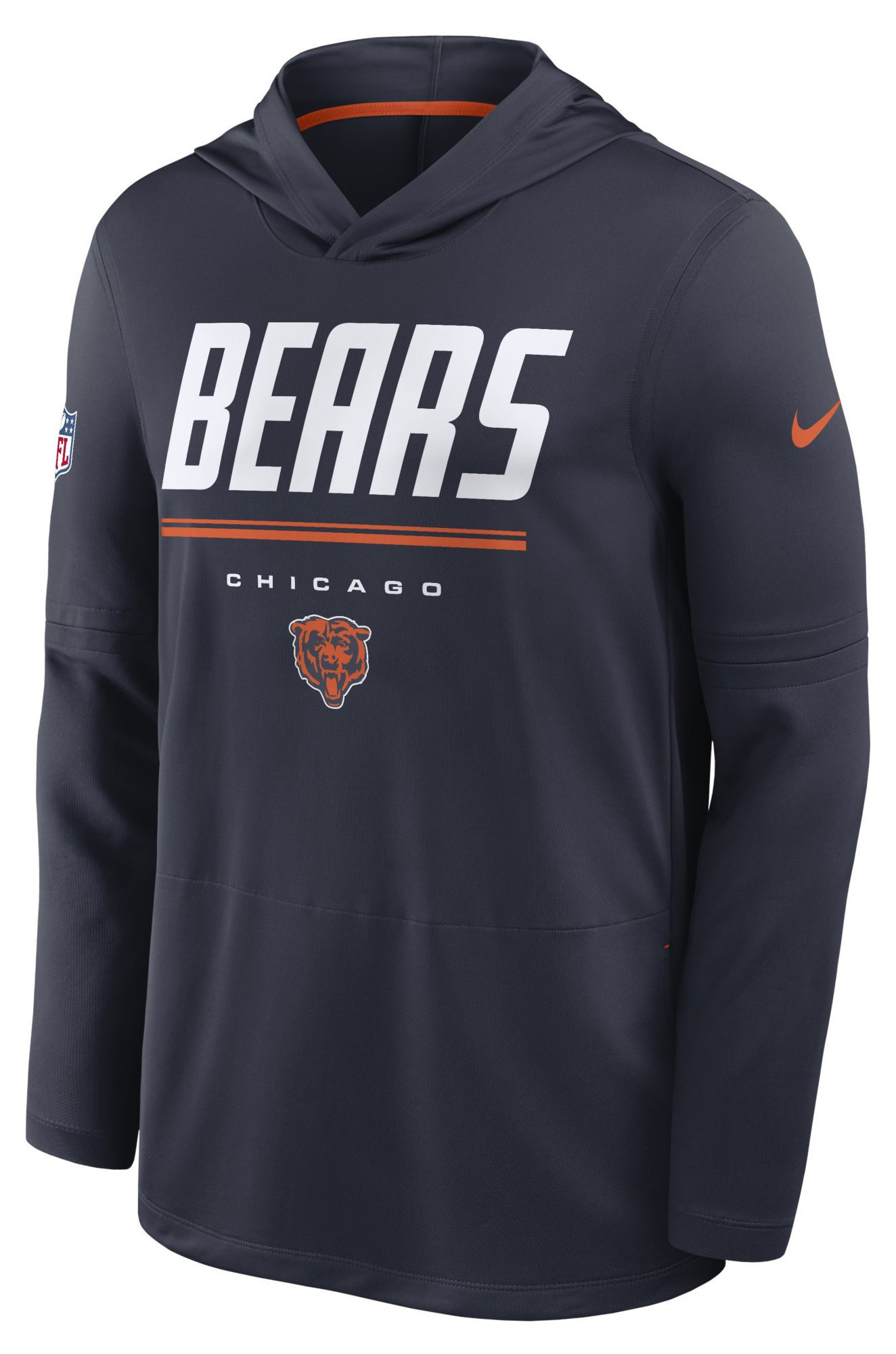 Nike Men's Chicago Bears Marine Long Sleeve Hooded Top