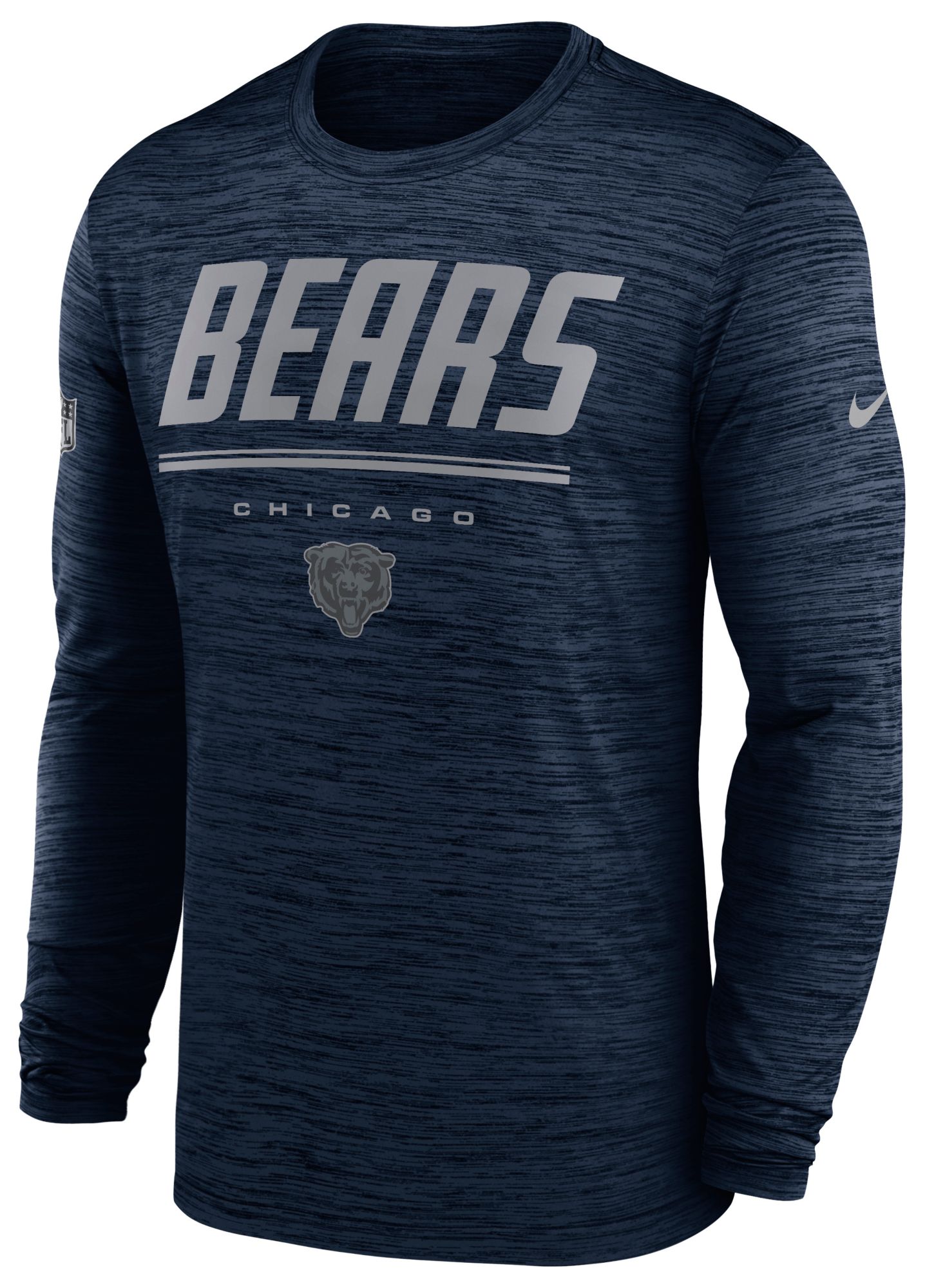 Nike Men's Chicago Bears Marine Velocity Long Sleeve Shirt