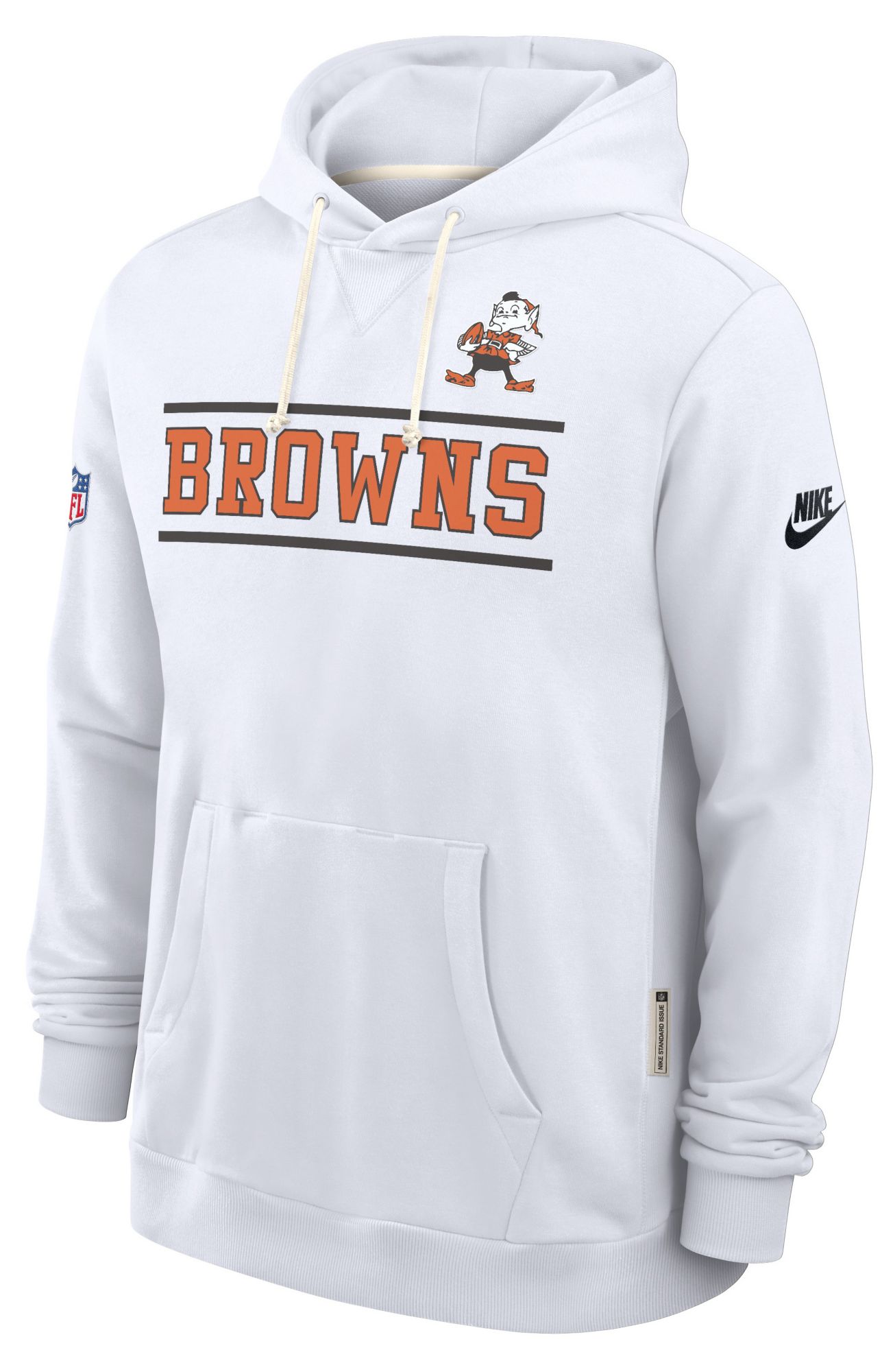 Nike Men's Cleveland Browns White Sideline Alternate Retro Hoodie