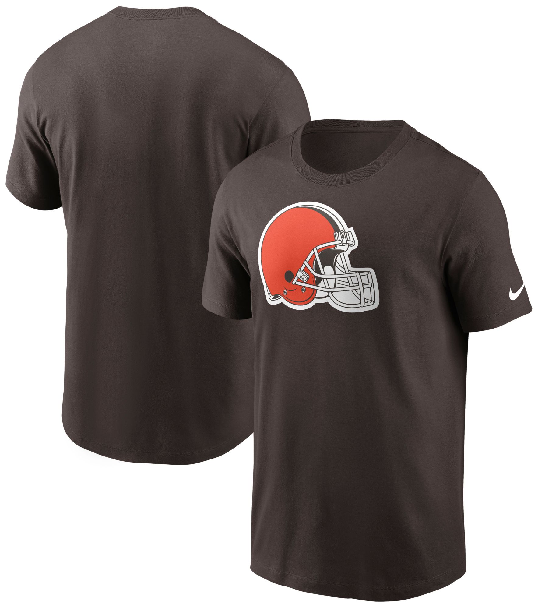 Nike Men's Cleveland Browns Seal Brown Logo Essential T-Shirt