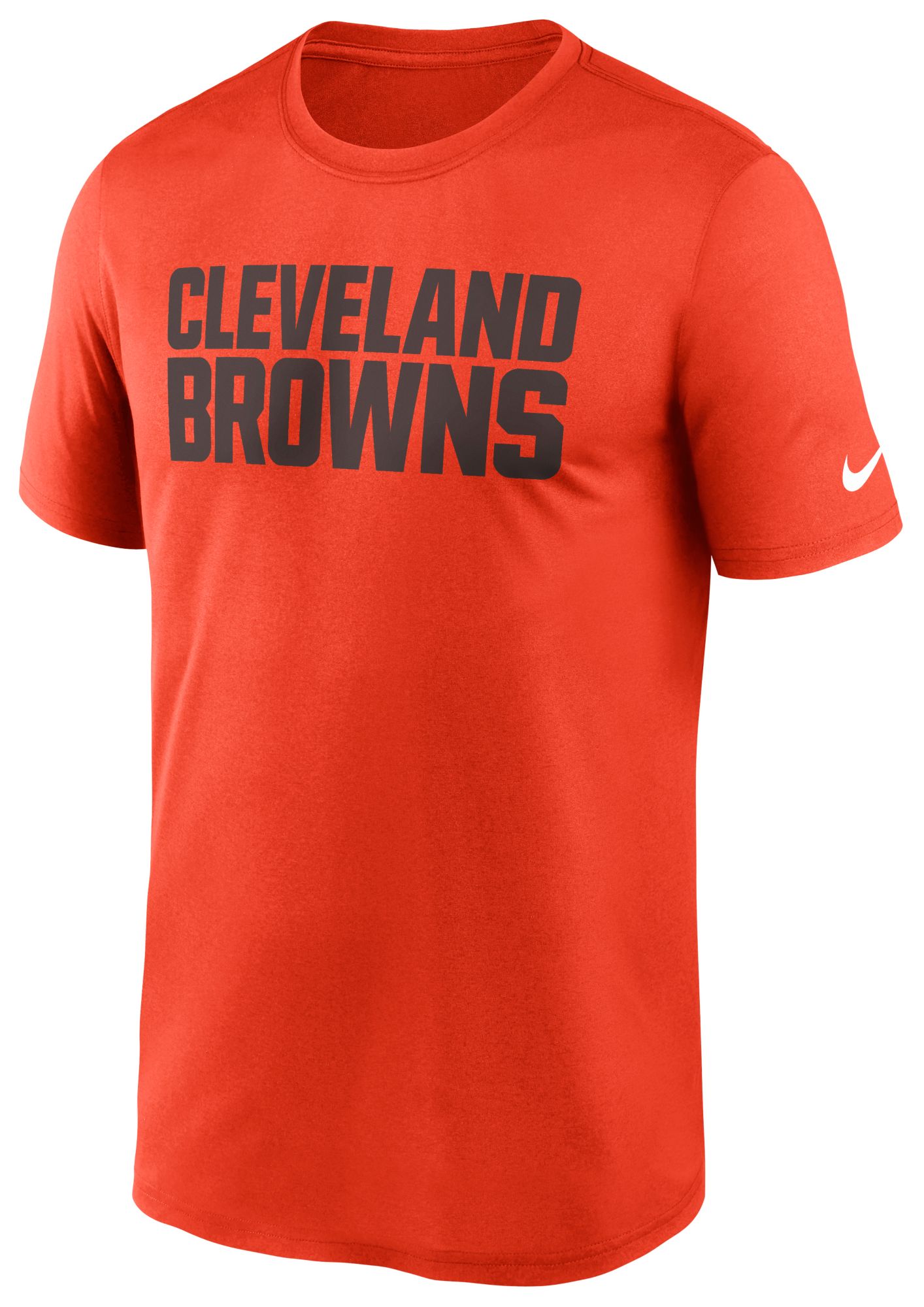 Nike Men's Cleveland Browns Team Orange Legend Wordmark T-Shirt