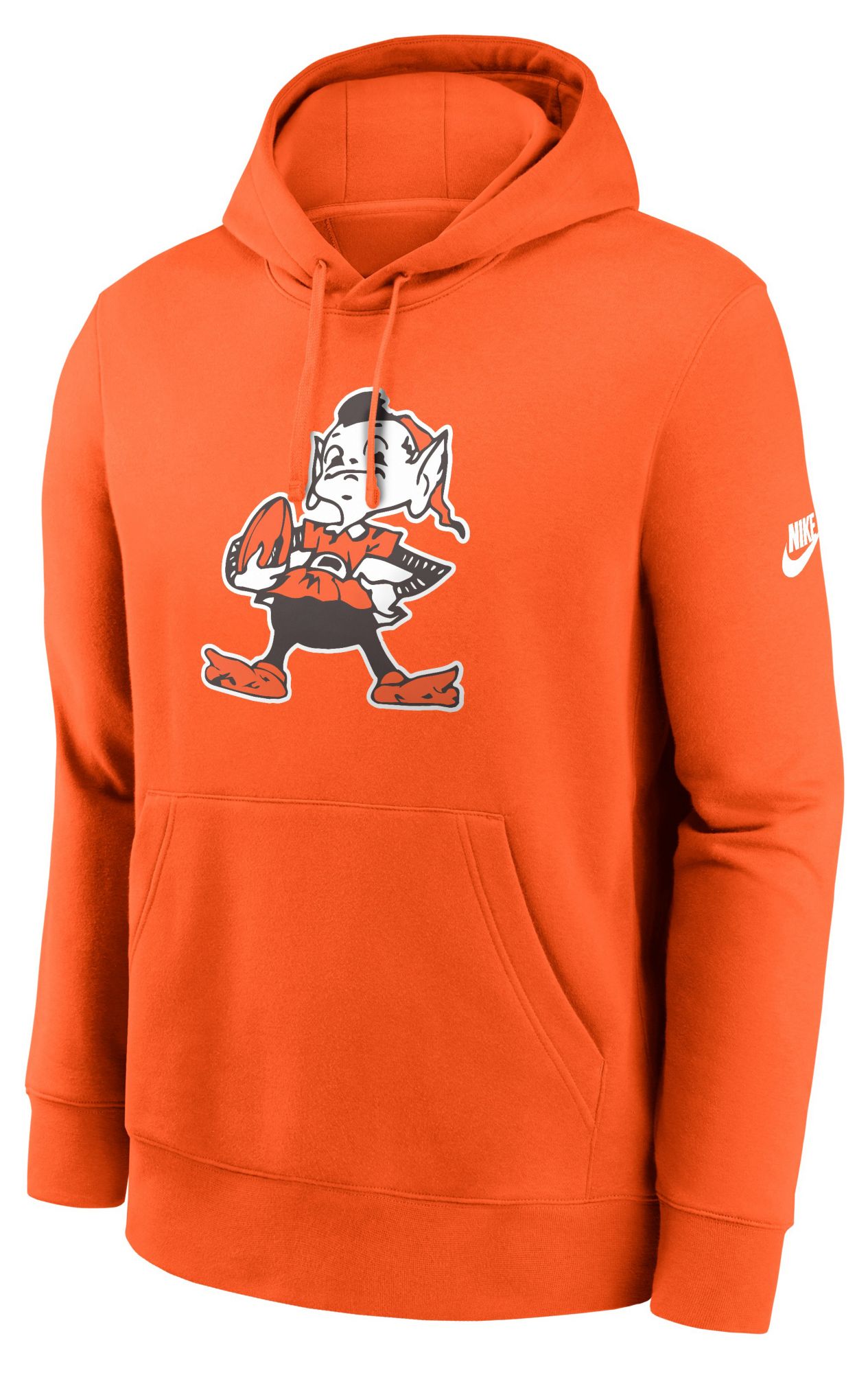 Nike Men's Cleveland Browns Brilliant Orange Club Fleece Hoodie