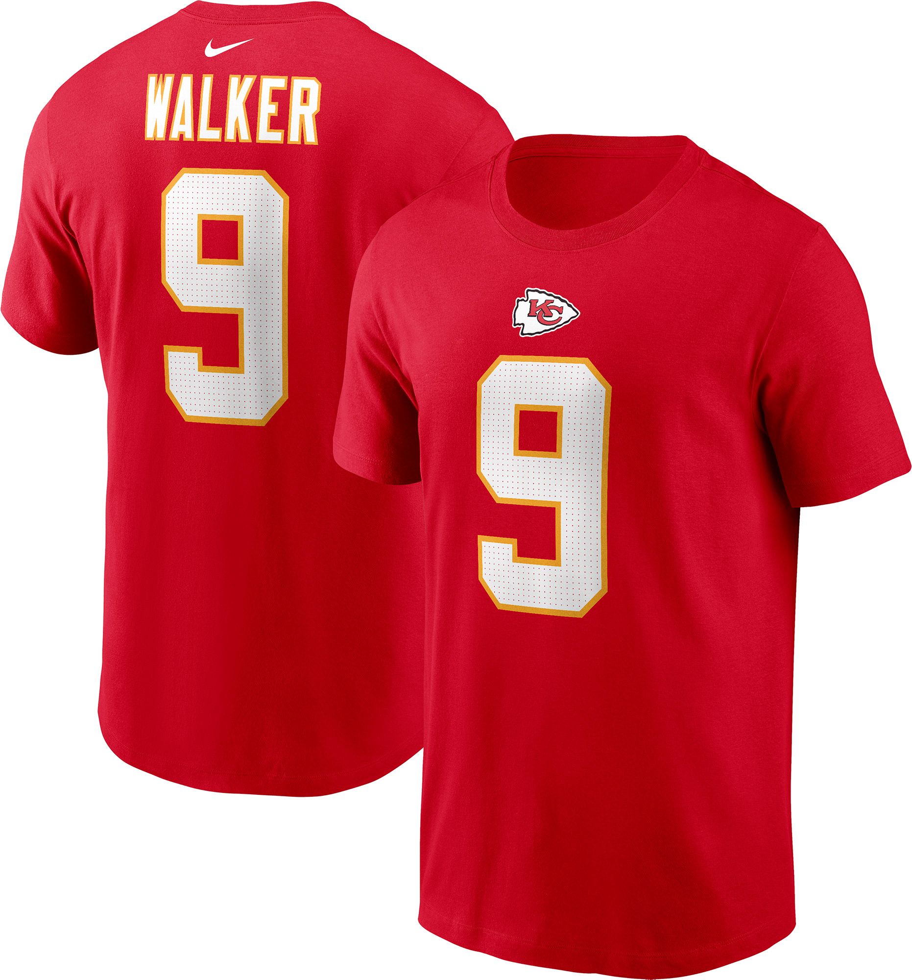 Nike Men's Kansas City Chiefs Red Kenneth Walker III #9 Home T-Shirt