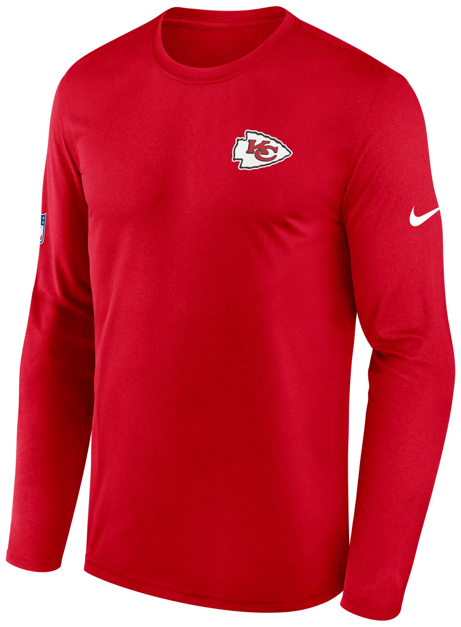 Nike Men's Kansas City Chiefs Red Small Logo Legend Long Sleeve Shirt