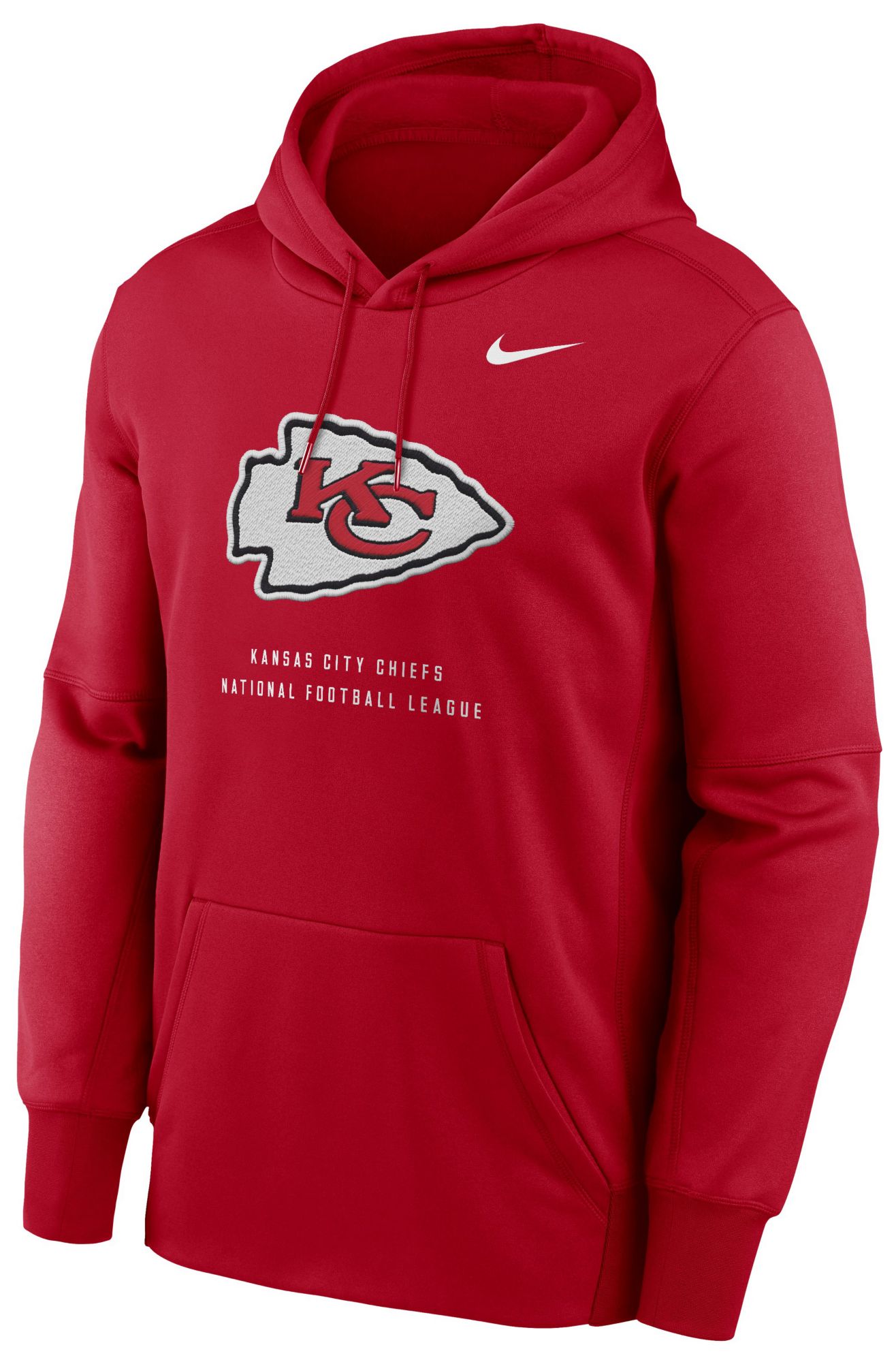 Nike Men's Kansas City Chiefs University Red Therma Fleece Hoodie