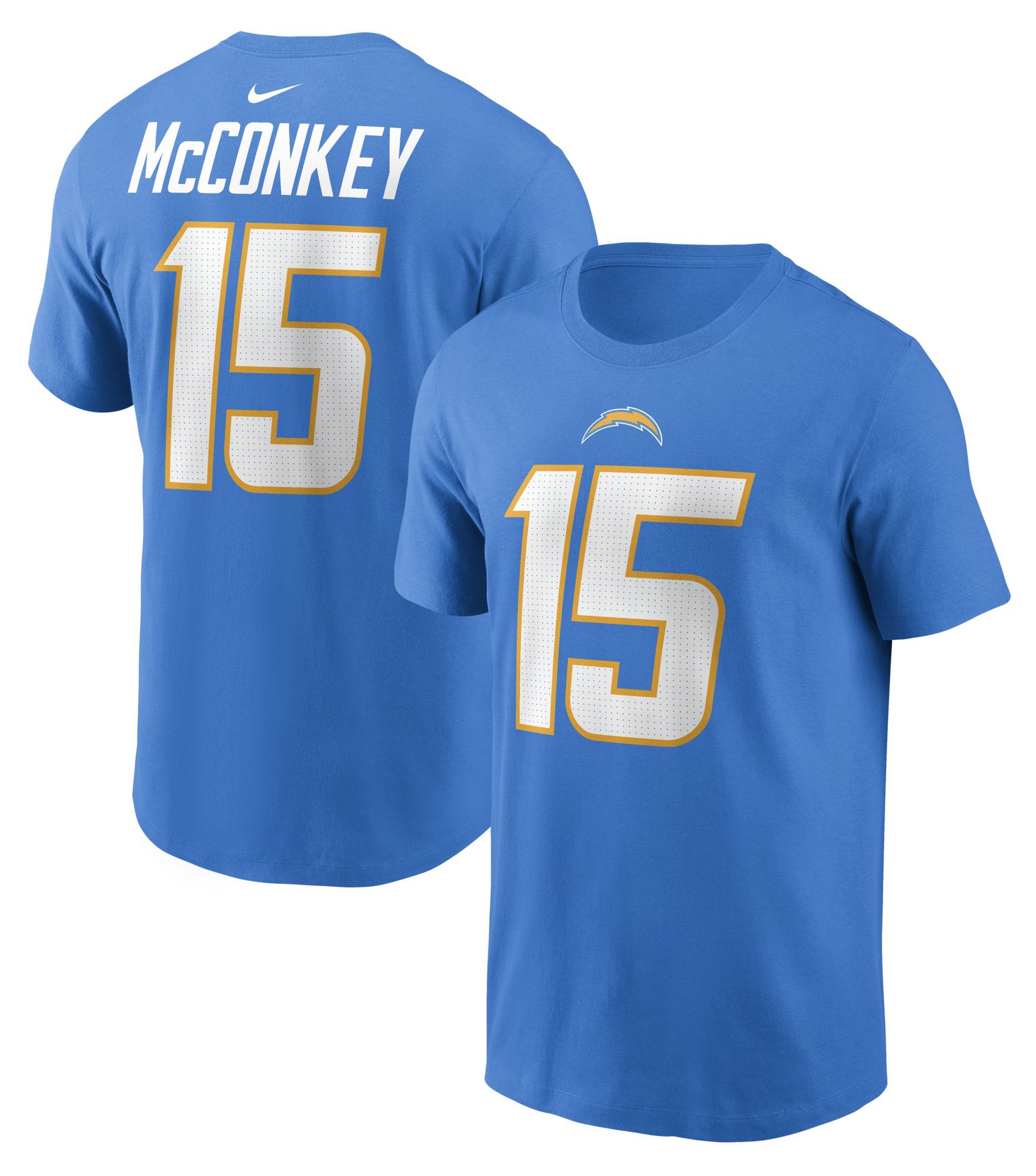 Nike Men's Los Angeles Chargers Blue Ladd McConkey #15 T-Shirt
