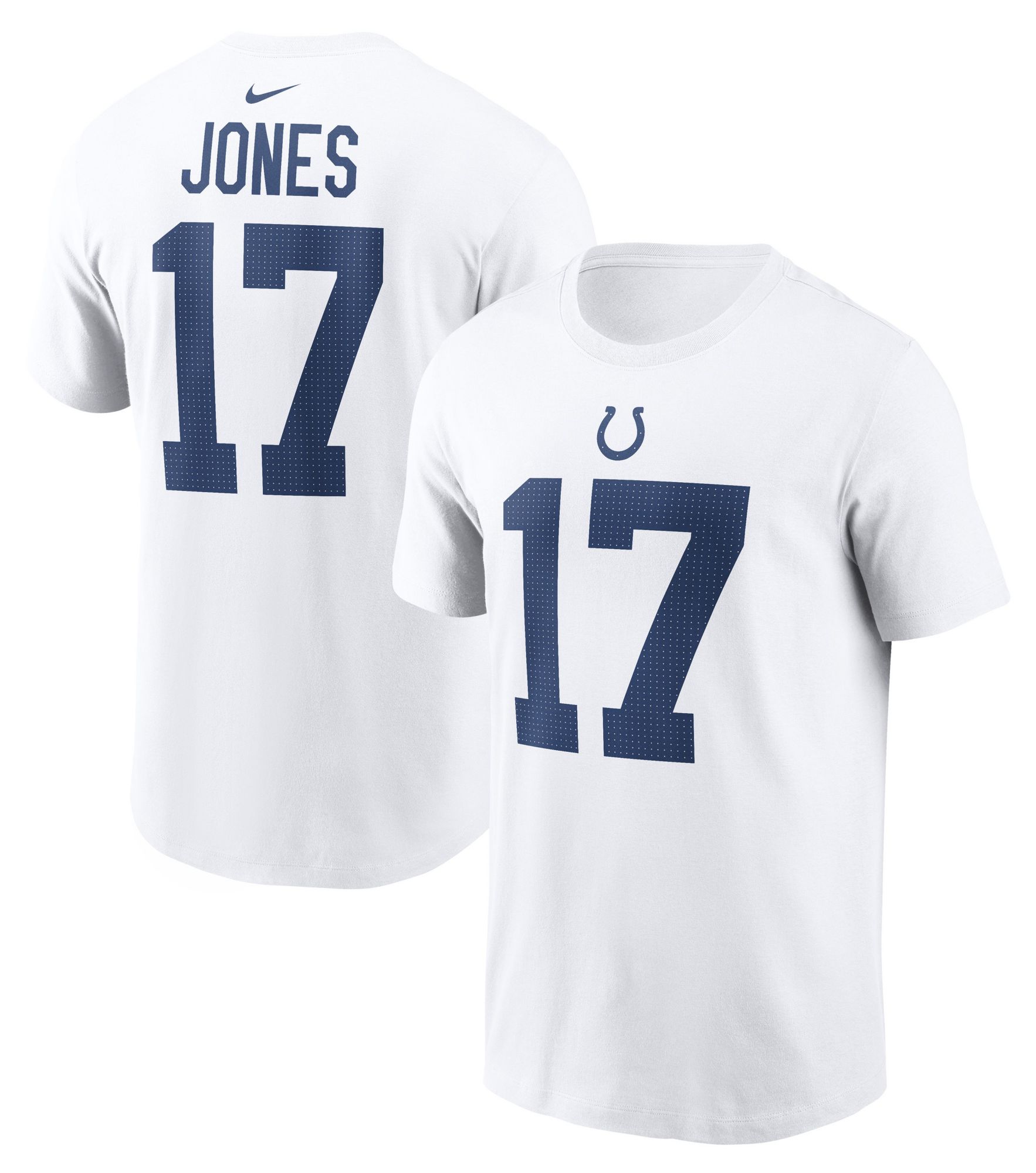 Nike Men's Indianapolis Colts White Daniel Jones #17 T-Shirt