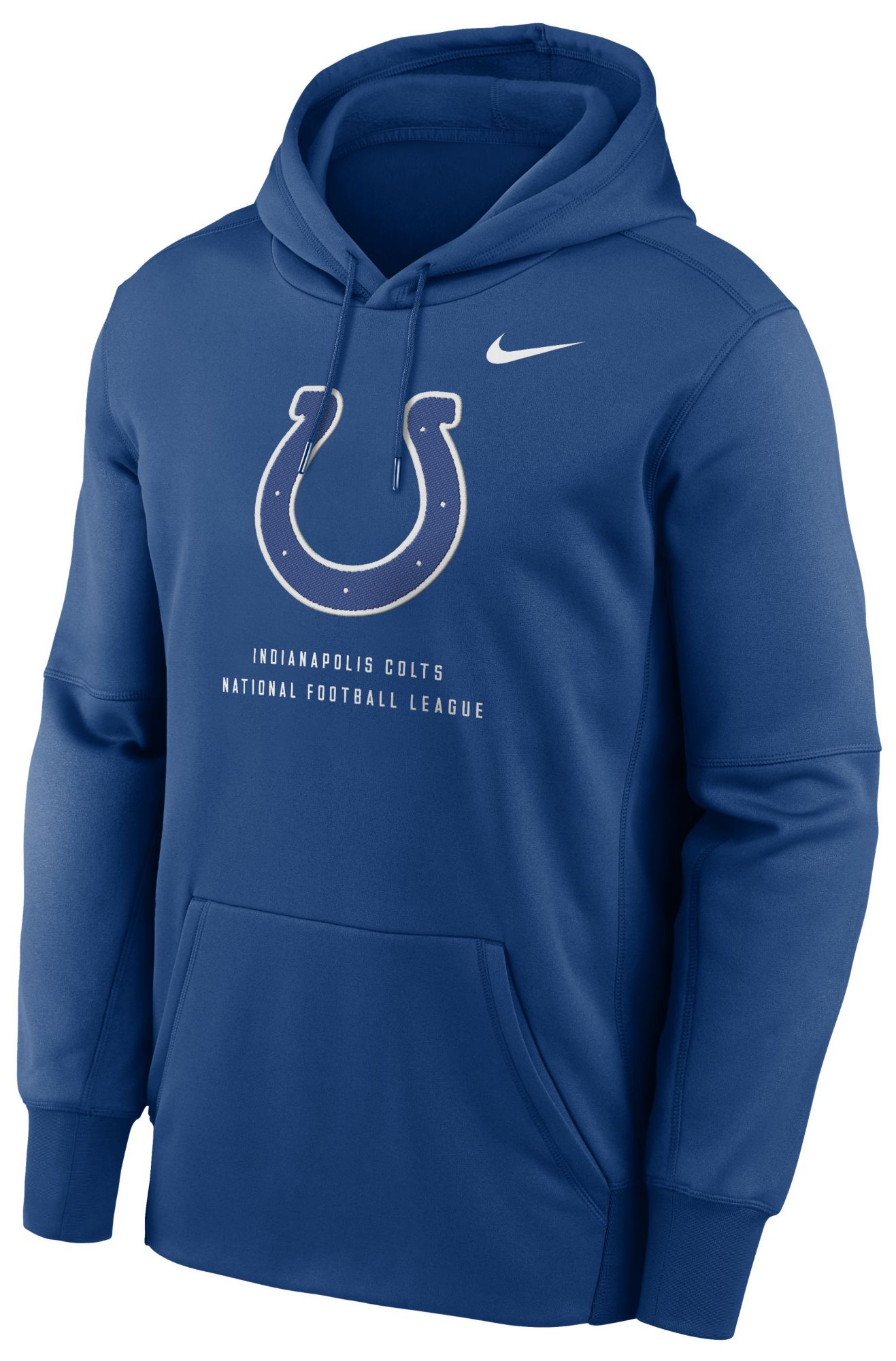 Nike Men's Indianapolis Colts Gym Blue Therma Fleece Hoodie