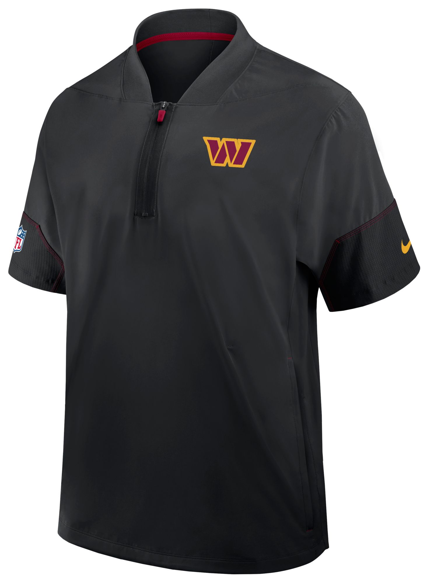 Nike Men's Washington Commanders Black Sideline Short Sleeve Coach's Jacket