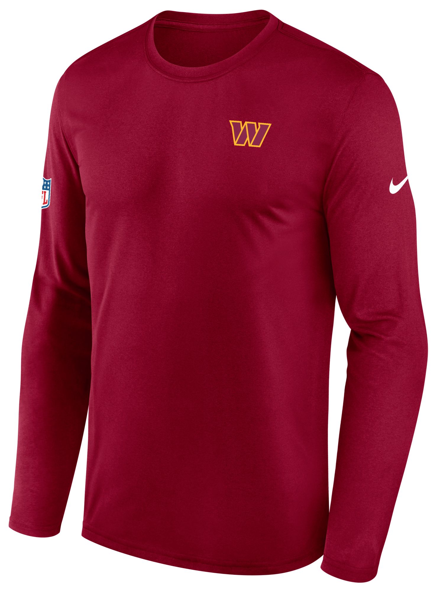 Nike Men's Washington Commanders Red Small Logo Legend Long Sleeve Shirt