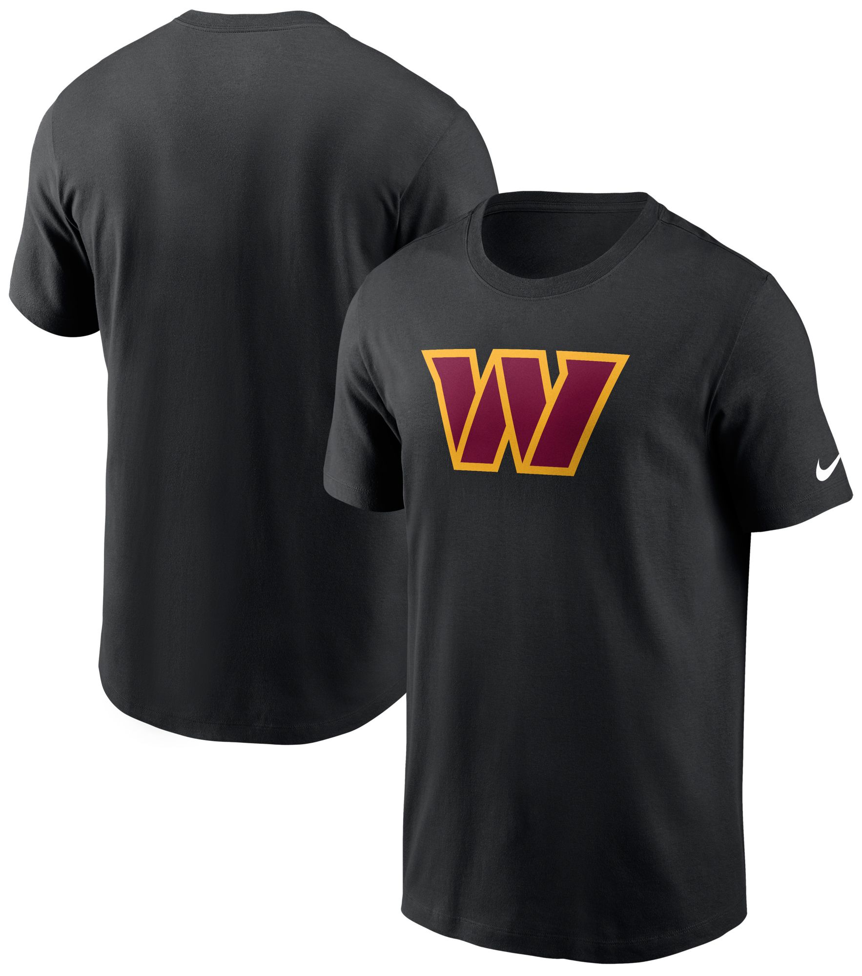 Nike Men's Washington Commanders Black Logo Essential T-Shirt