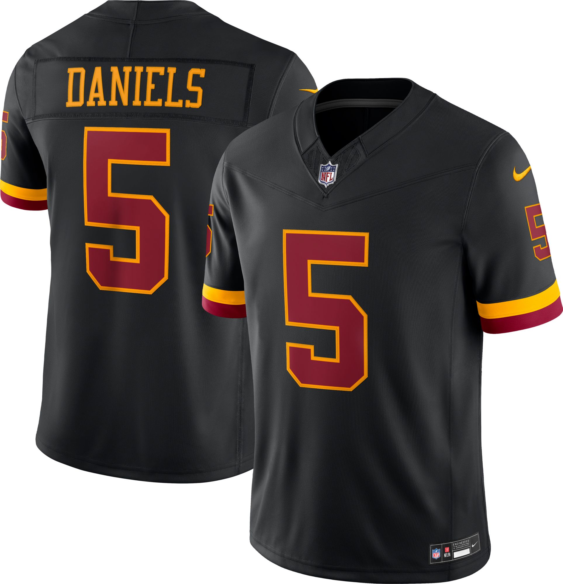 Nike Men's Washington Commanders Jayden Daniels #5 Black Alternate Limited Jersey