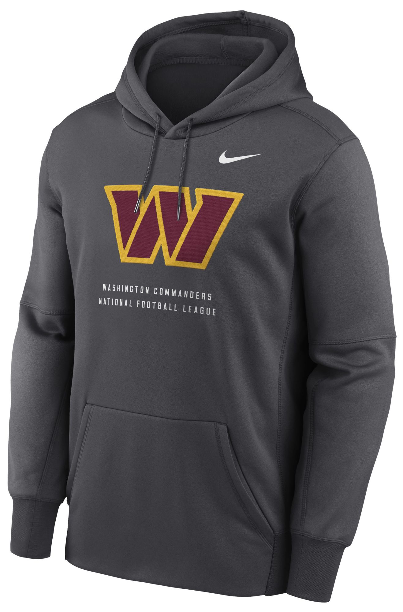 Nike Men's Washington Commanders Anthracite Therma Fleece Hoodie