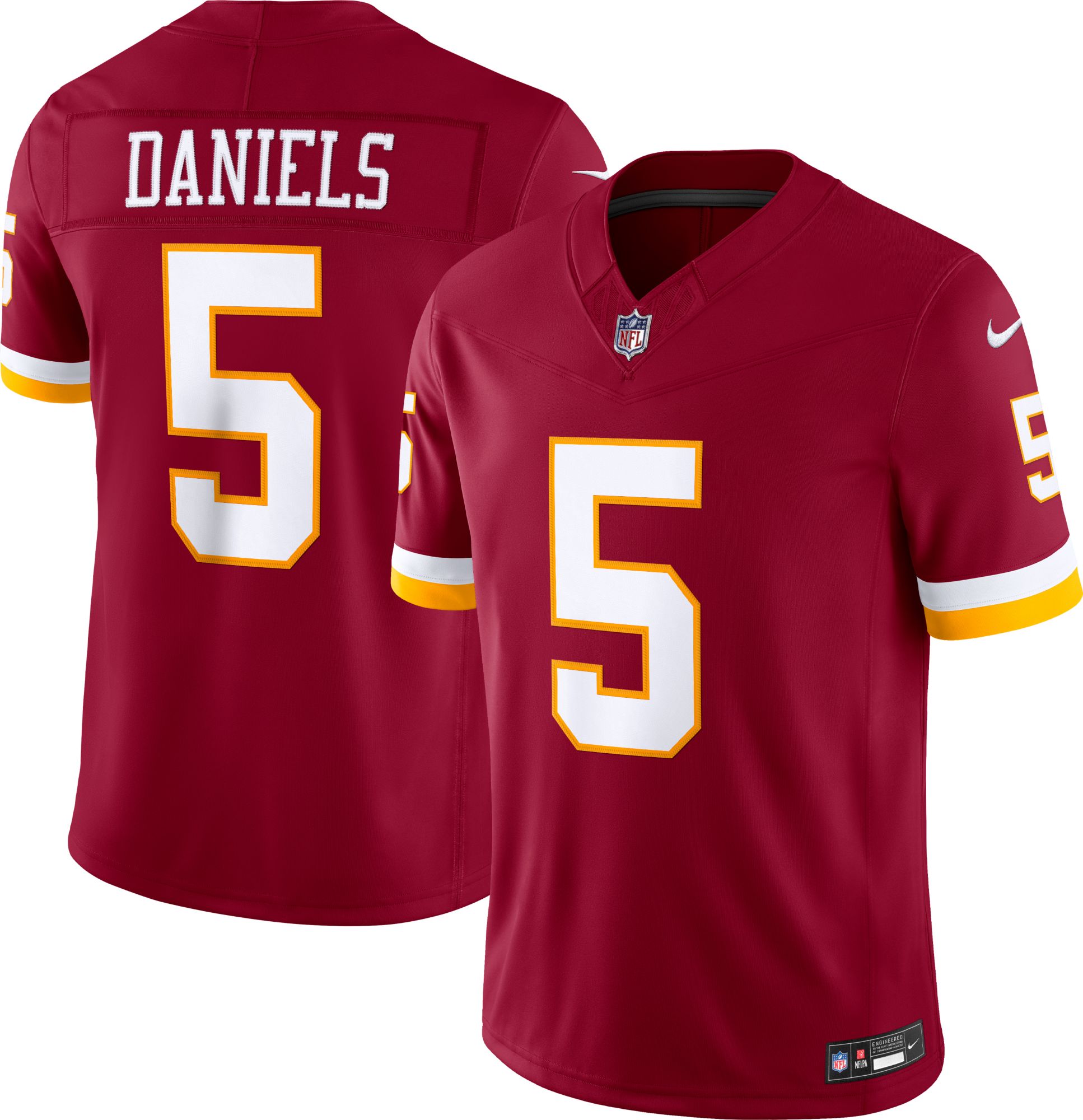 Nike Men's Washington Commanders Jayden Daniels #5 Red Home Limited Jersey