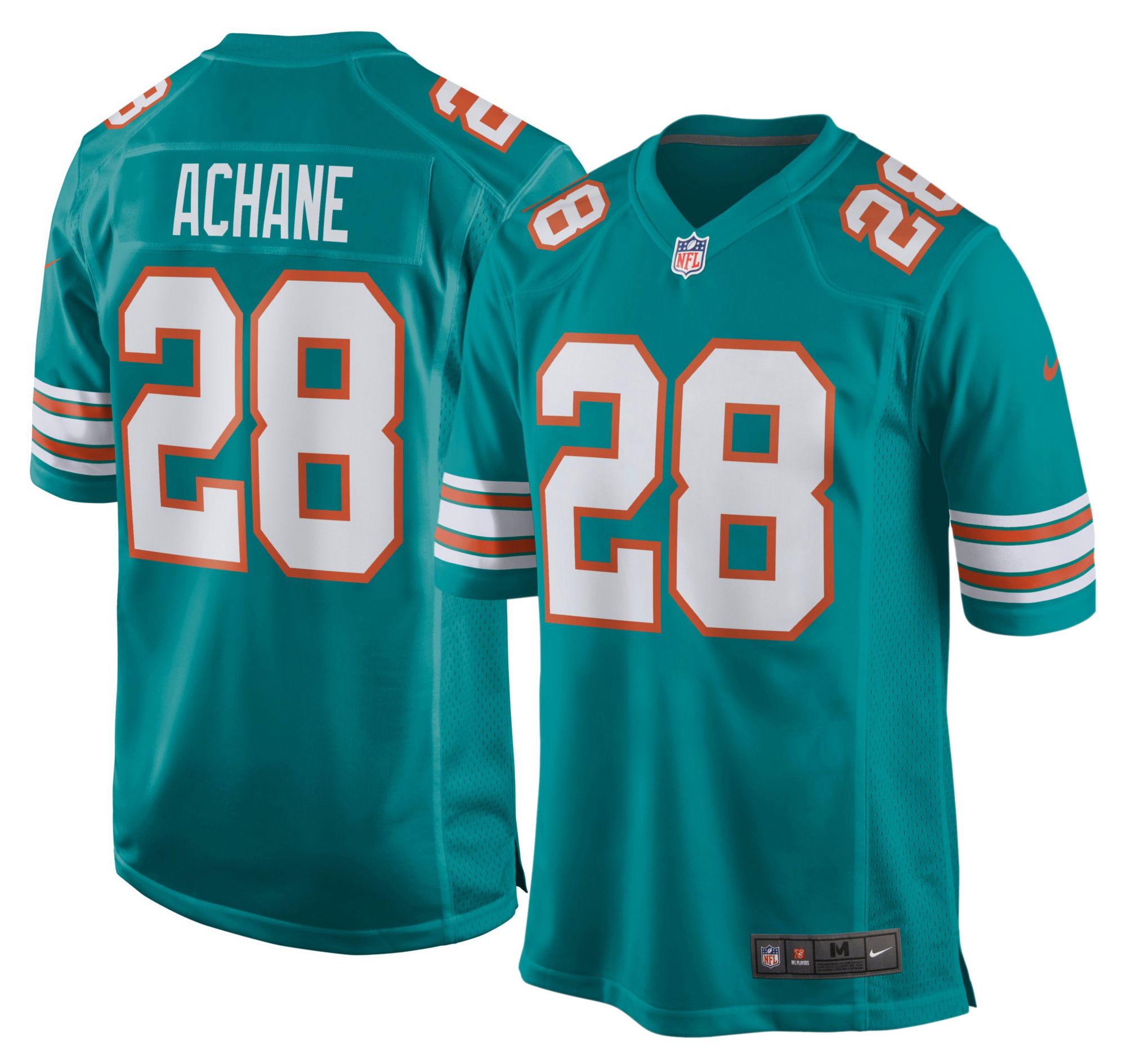 Nike Men's Miami Dolphins DeVon Achane #28 Mardi Gras Alternate Game Jersey
