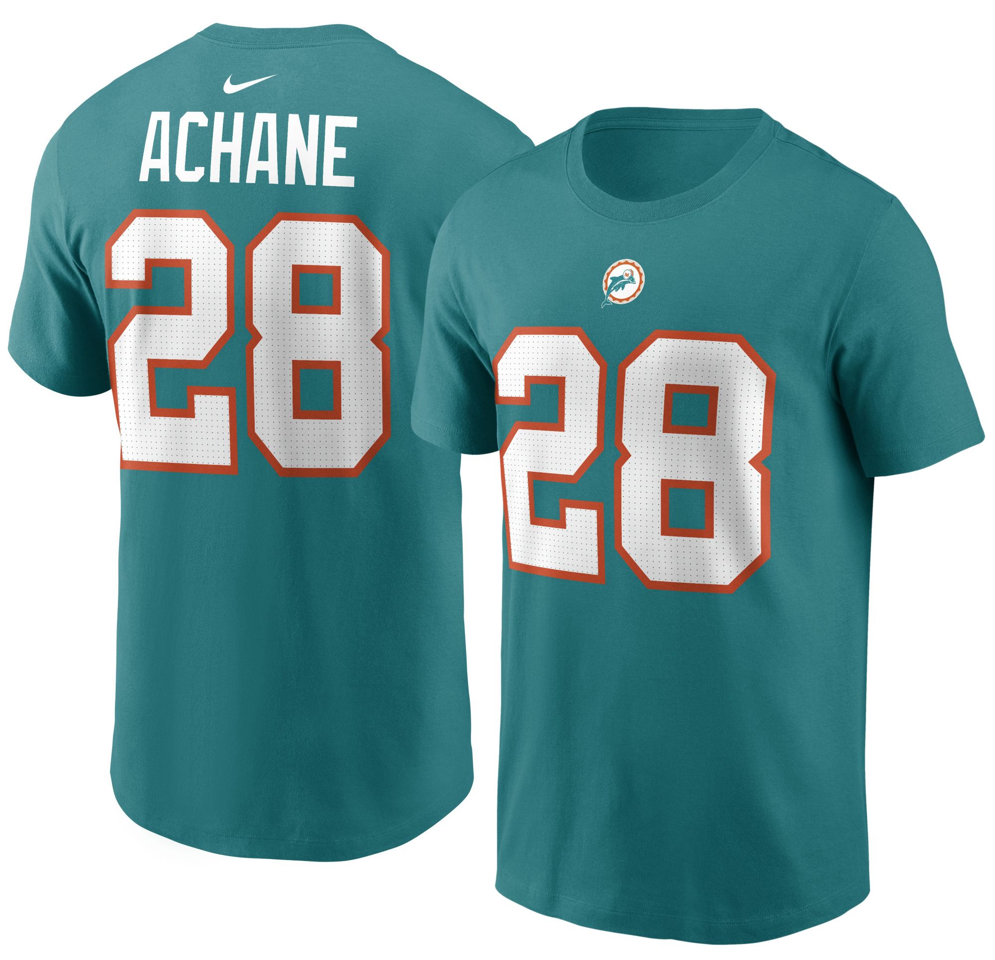 Nike Men's Miami Dolphins Mardi Gras DeVon Achane #28 T-Shirt