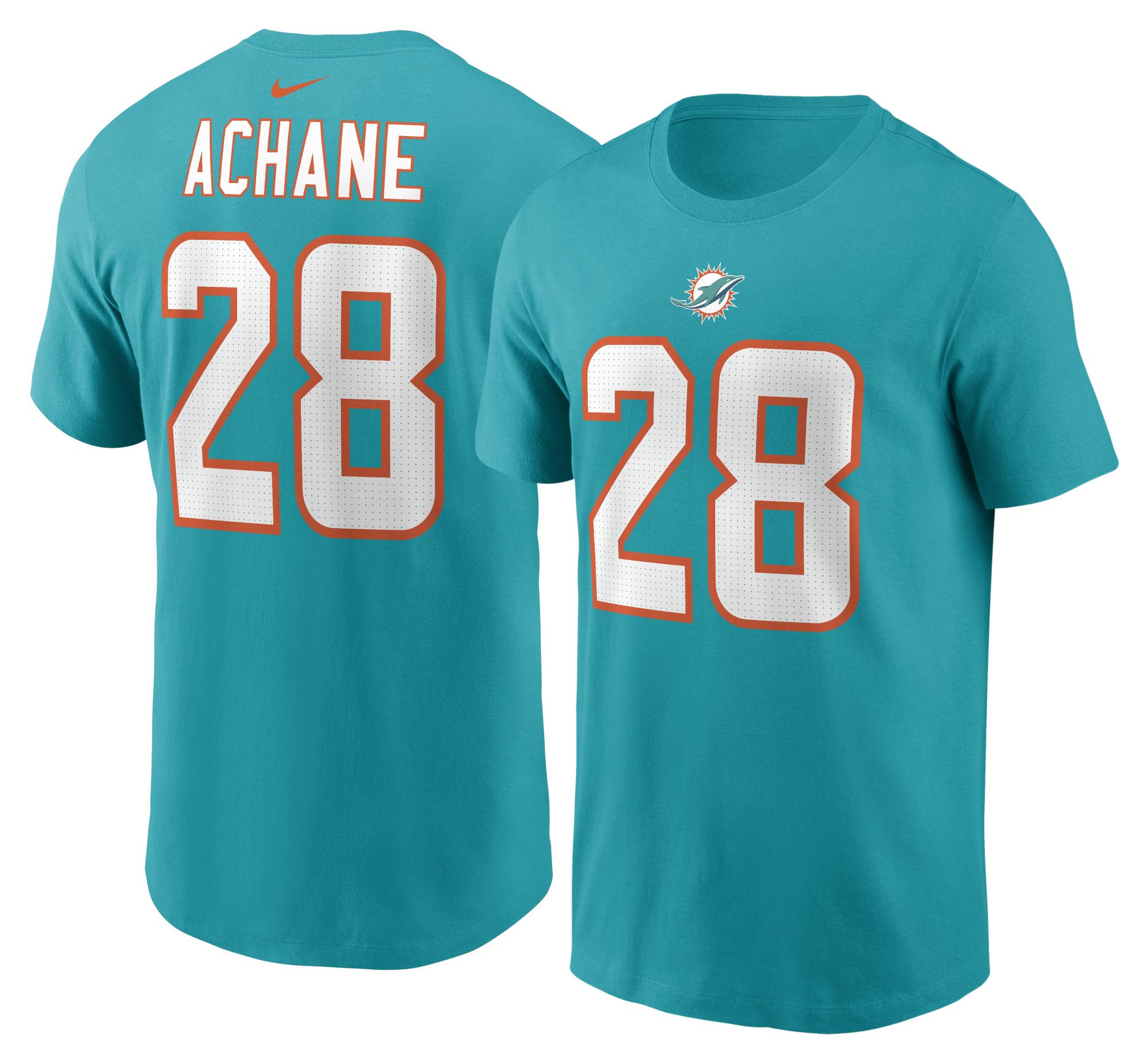 Nike Men's Miami Dolphins Green DeVon Achane #28 T-Shirt