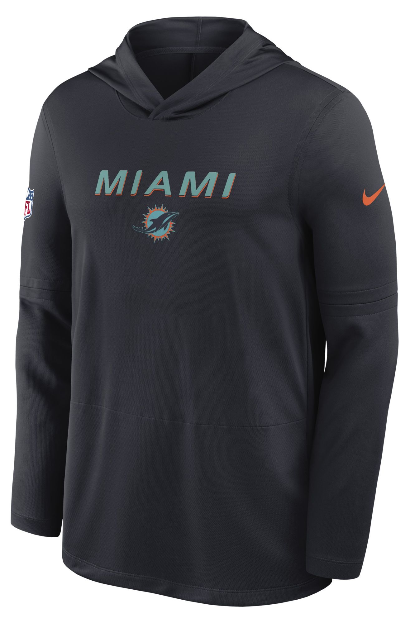 Nike Men's Miami Dolphins NFL Rivalries Dri-FIT Long Sleeve Hooded Shirt