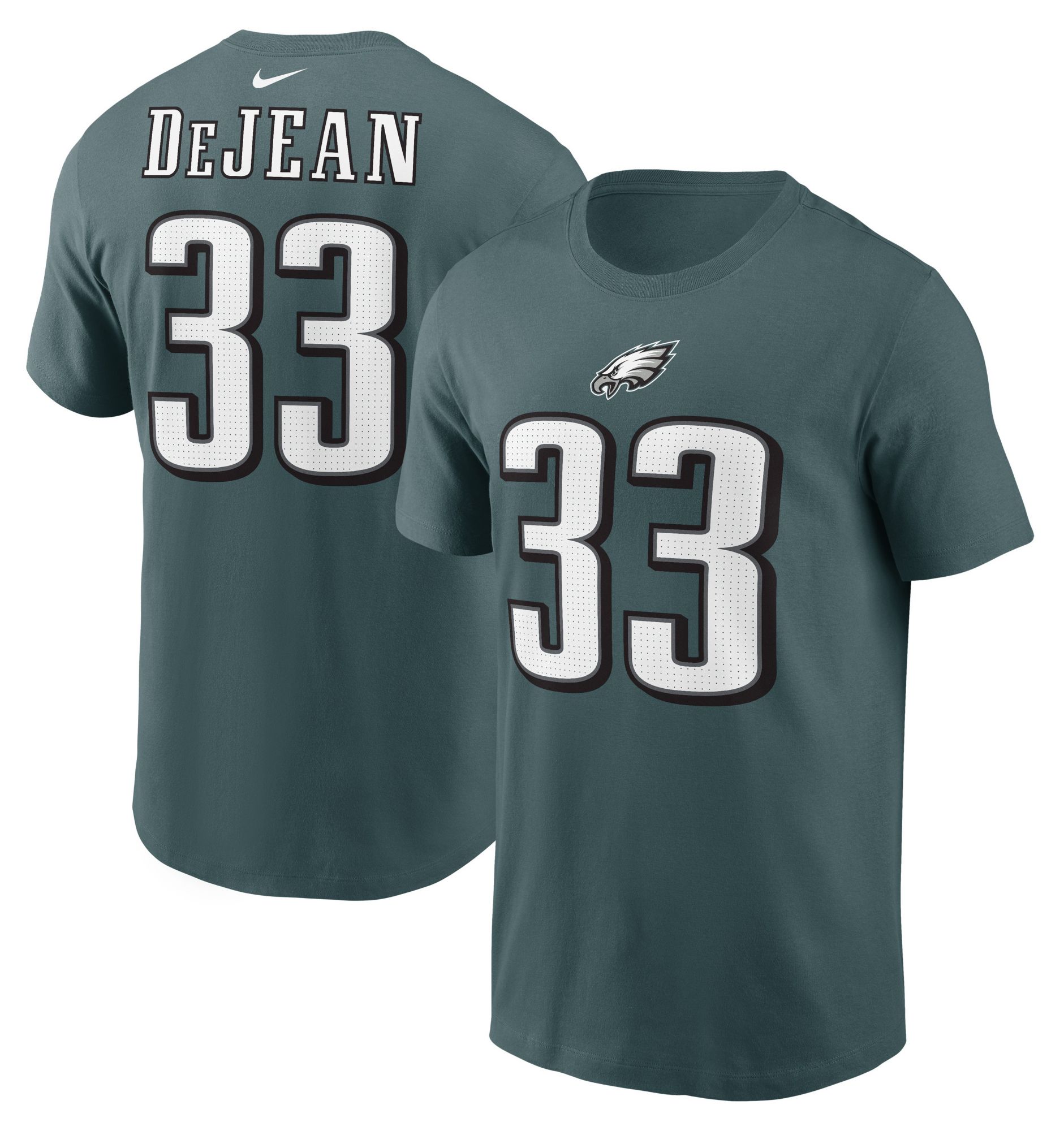 Nike Men's Philadelphia Eagles Teal Cooper DeJean #28 T-Shirt
