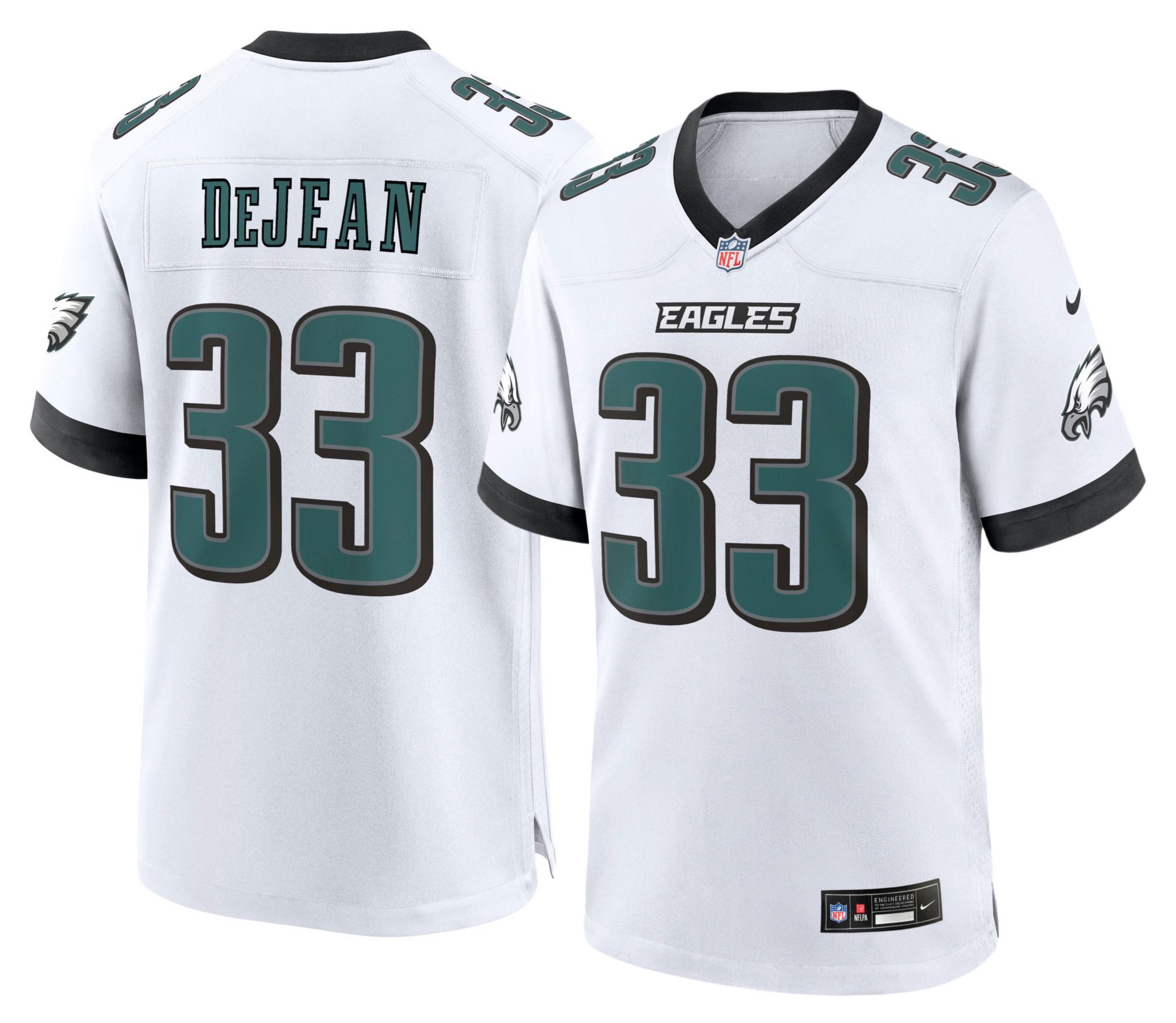 Nike Men's Philadelphia Eagles Cooper DeJean #33 White Road Game Jersey