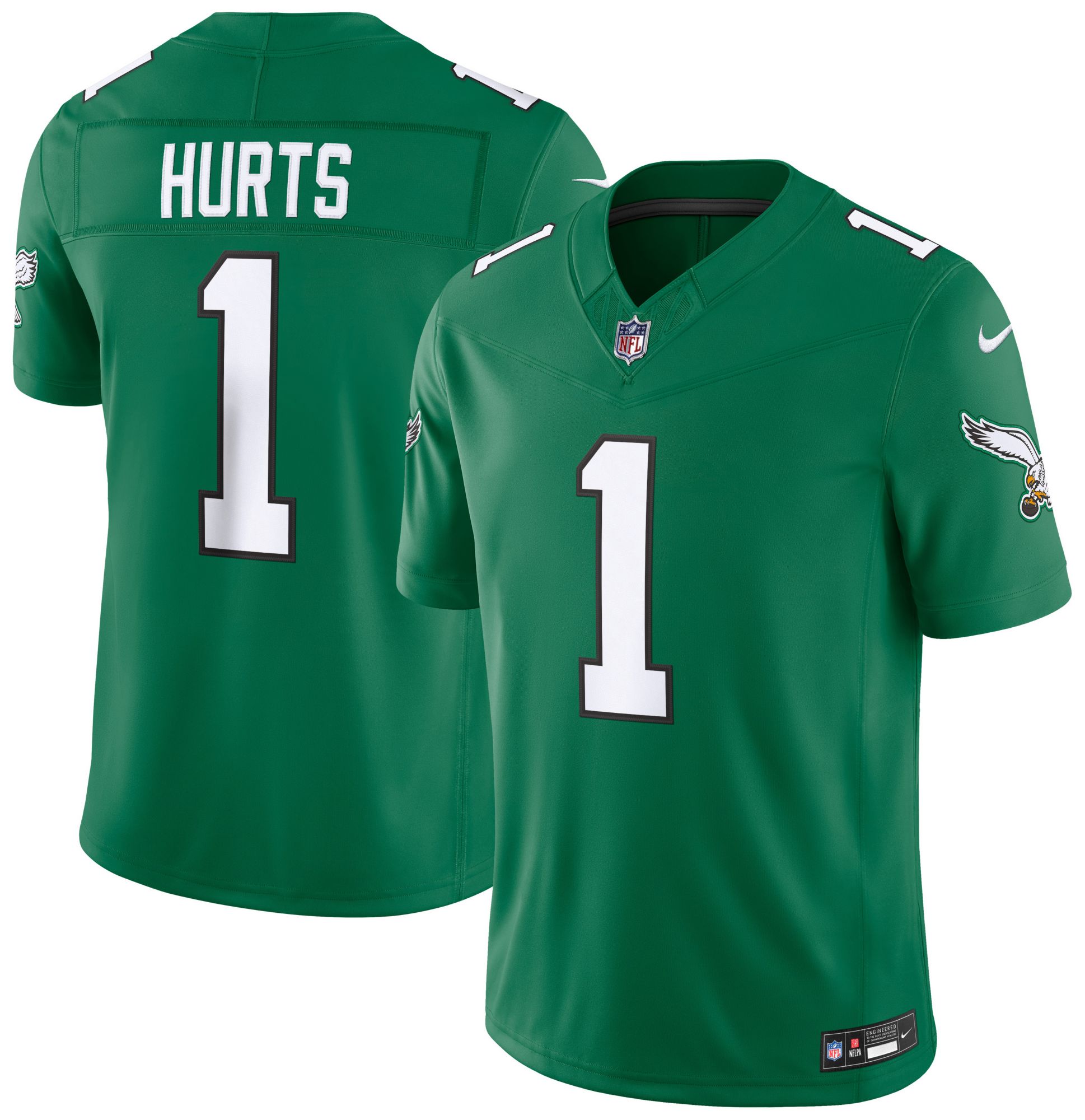 Nike Men's Philadelphia Eagles Green Jalen Hurts #1 Alternate Limited Jersey