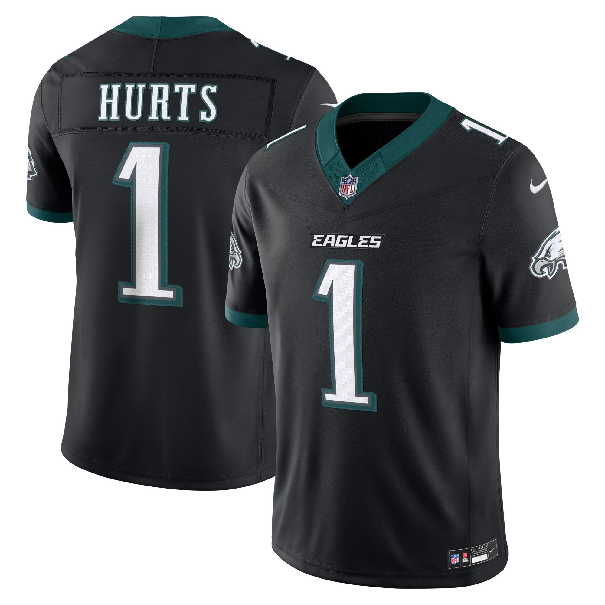 Nike Men's Philadelphia Eagles Jalen Hurts #1 Black Alternate Limited Jersey