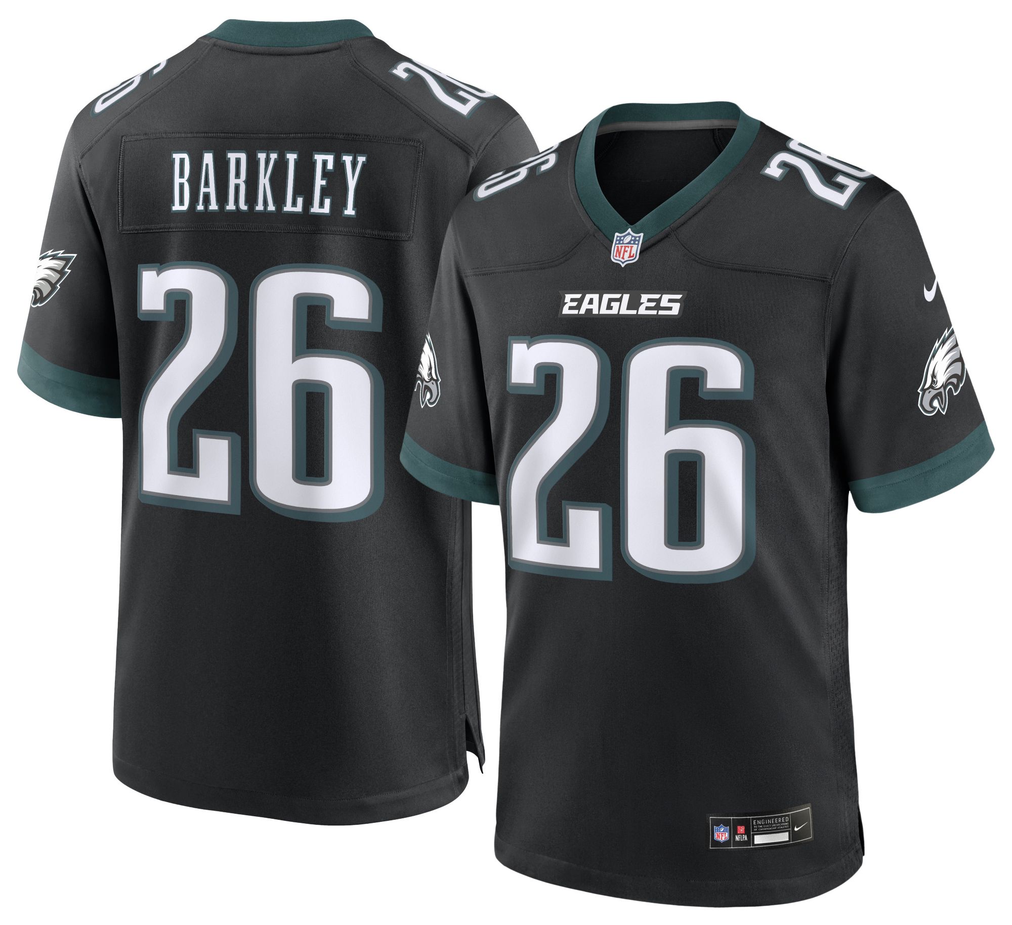 Nike Men's Philadelphia Eagles Saquon Barkley #26 Black Alternate Game Jersey