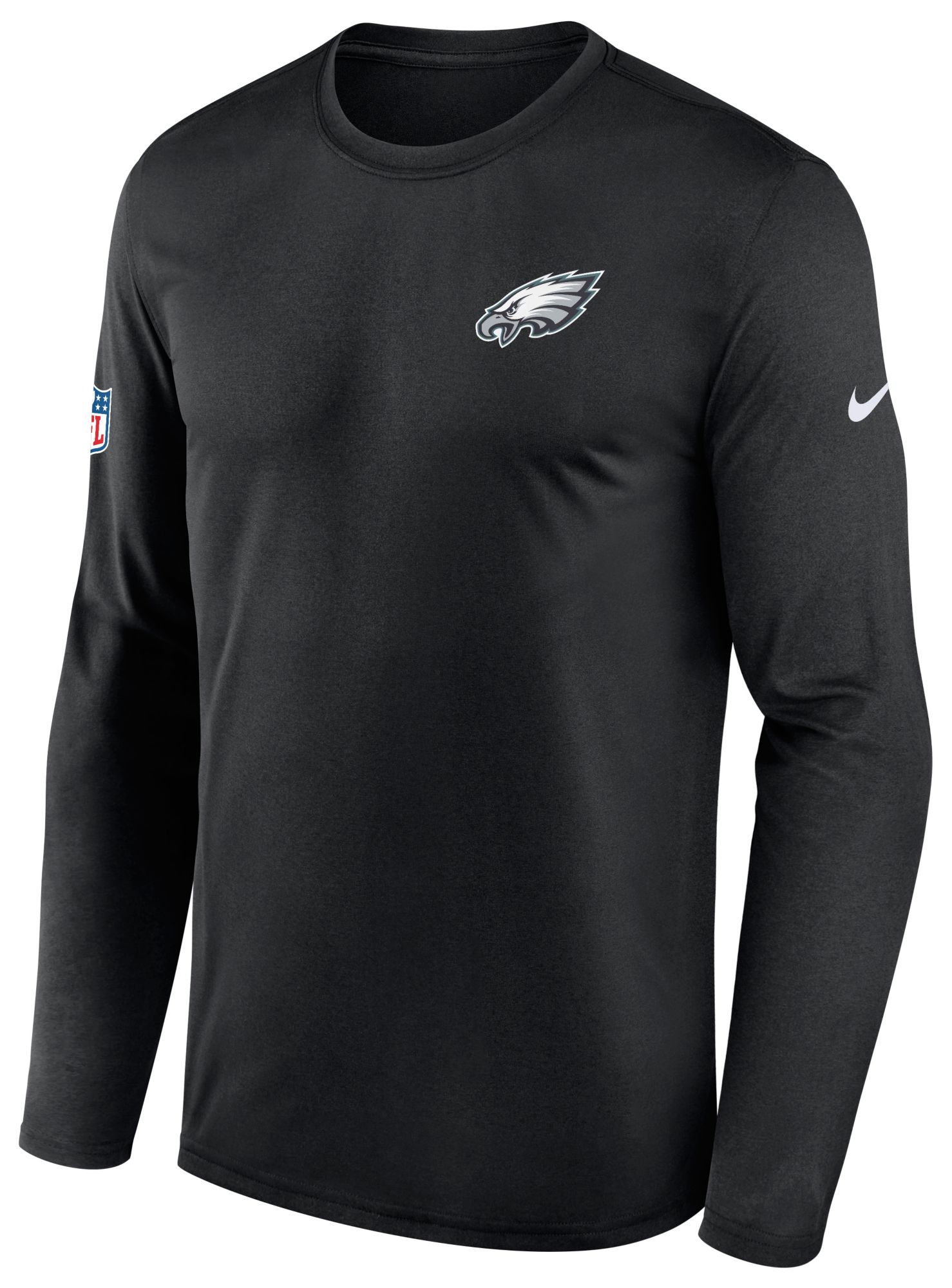 Nike Men's Philadelphia Eagles Black Small Logo Legend Long Sleeve Shirt