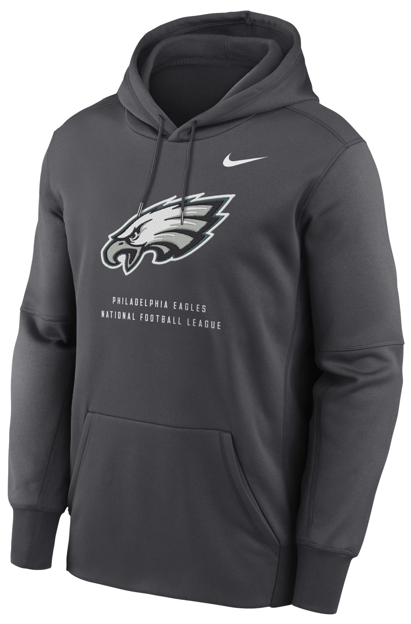 Nike Men's Philadelphia Eagles Anthracite Therma Fleece Hoodie