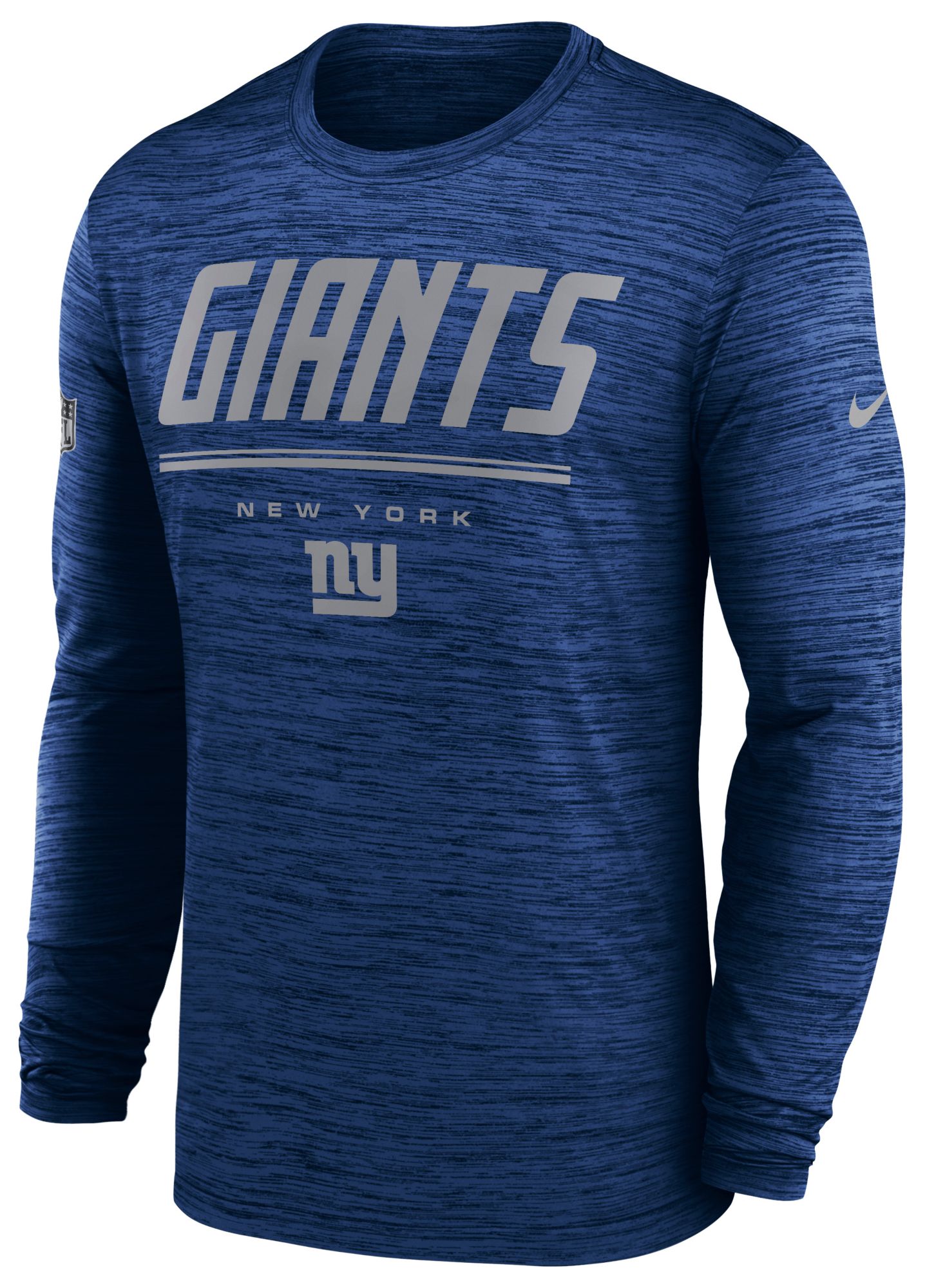 Nike Men's New York Giants Blue Velocity Long Sleeve Shirt