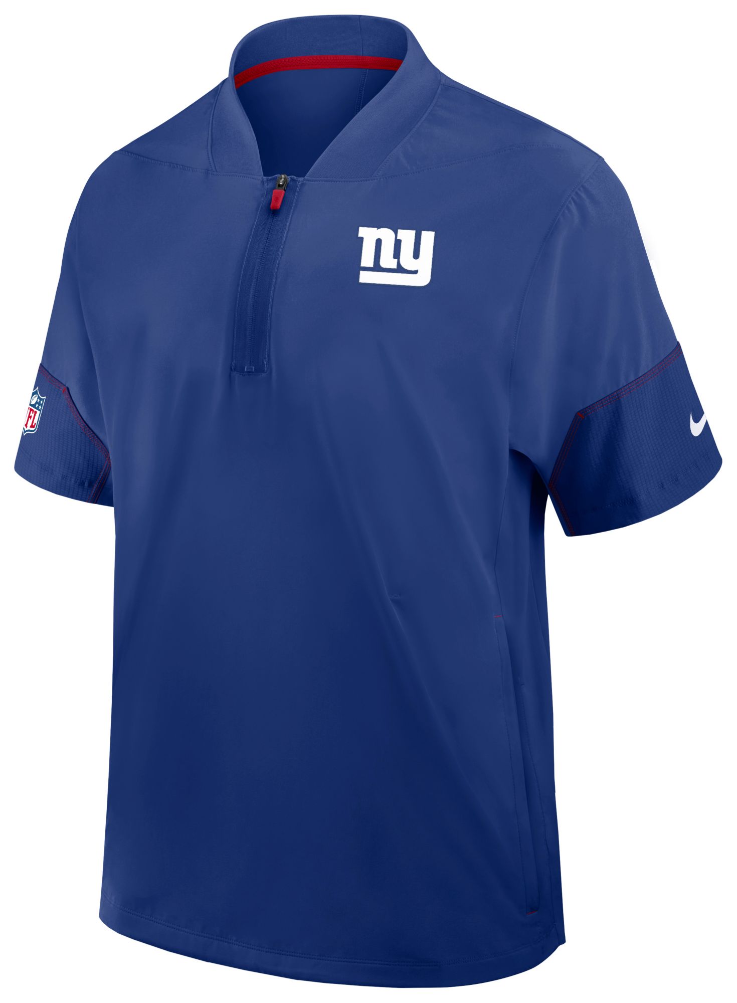 Nike Men's New York Giants Blue Sideline Short Sleeve Coach's Jacket