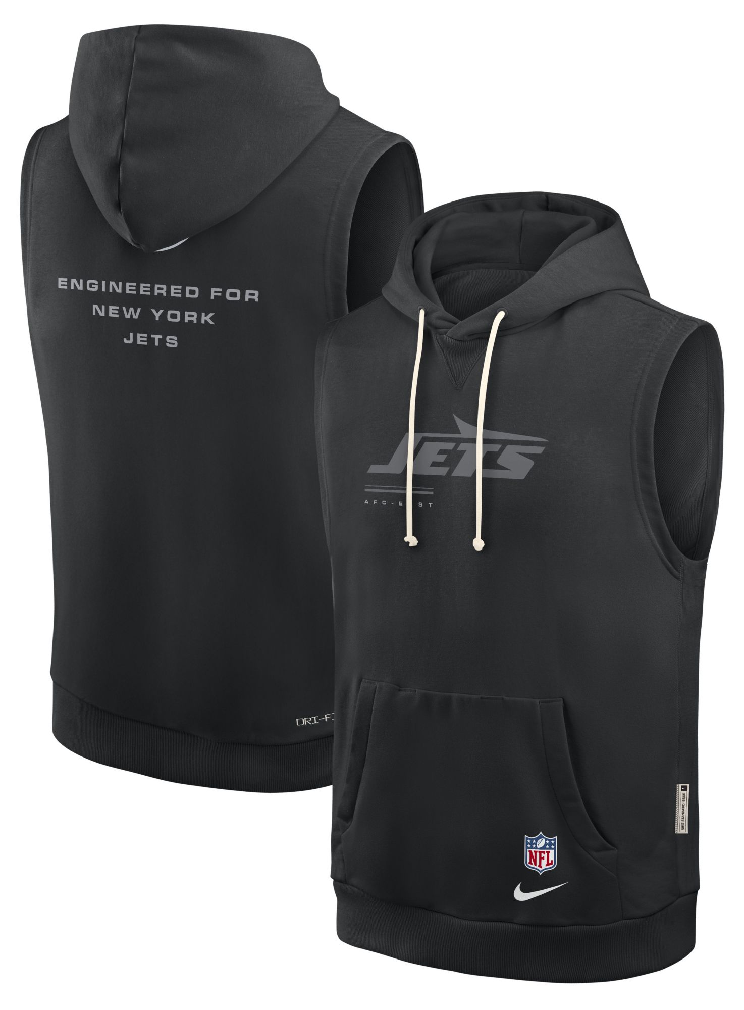 Nike Men's New York Jets Sideline Sleeveless Hoodie