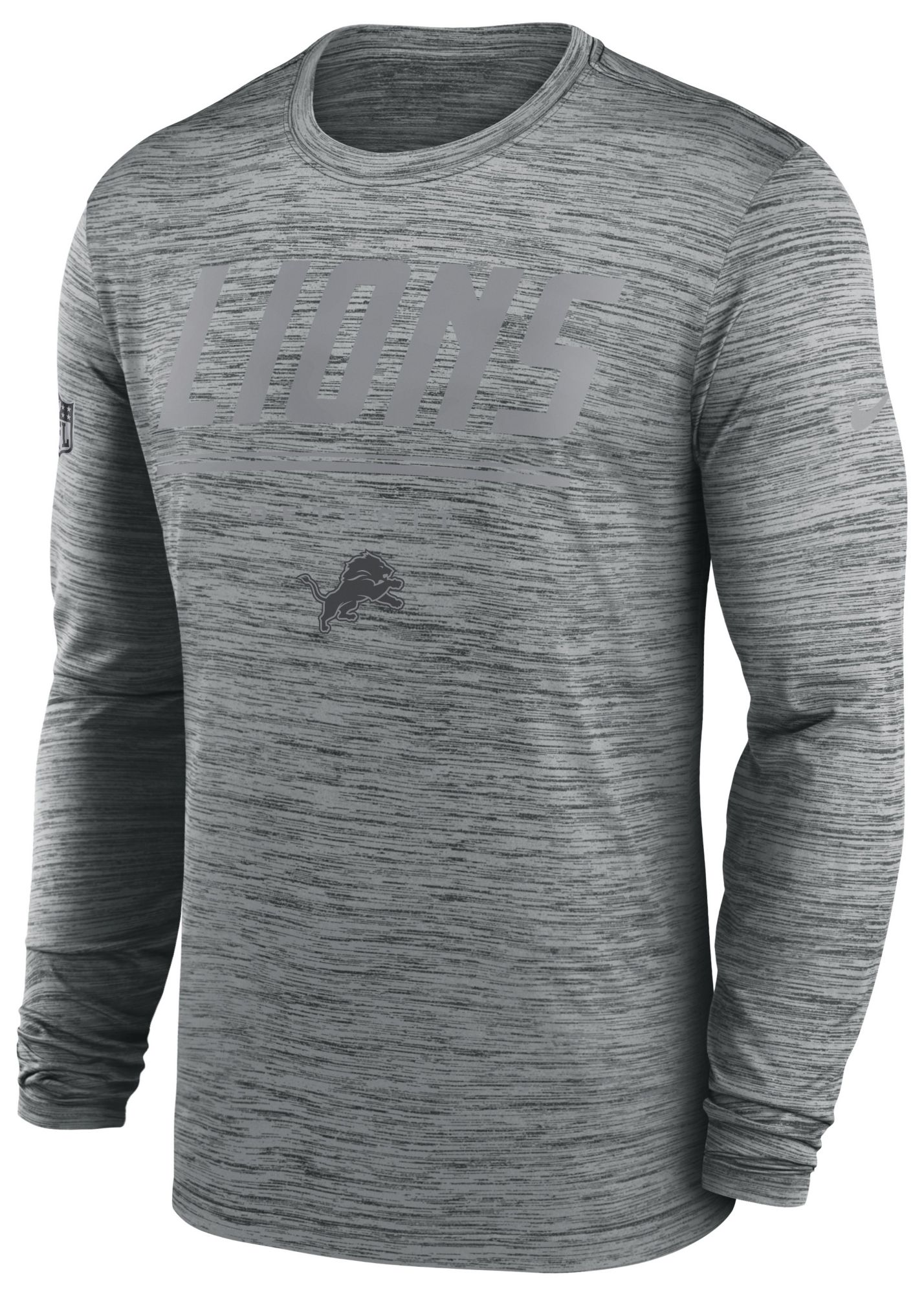 Nike Men's Detroit Lions Dk Grey Heather Long Sleeve Shirt
