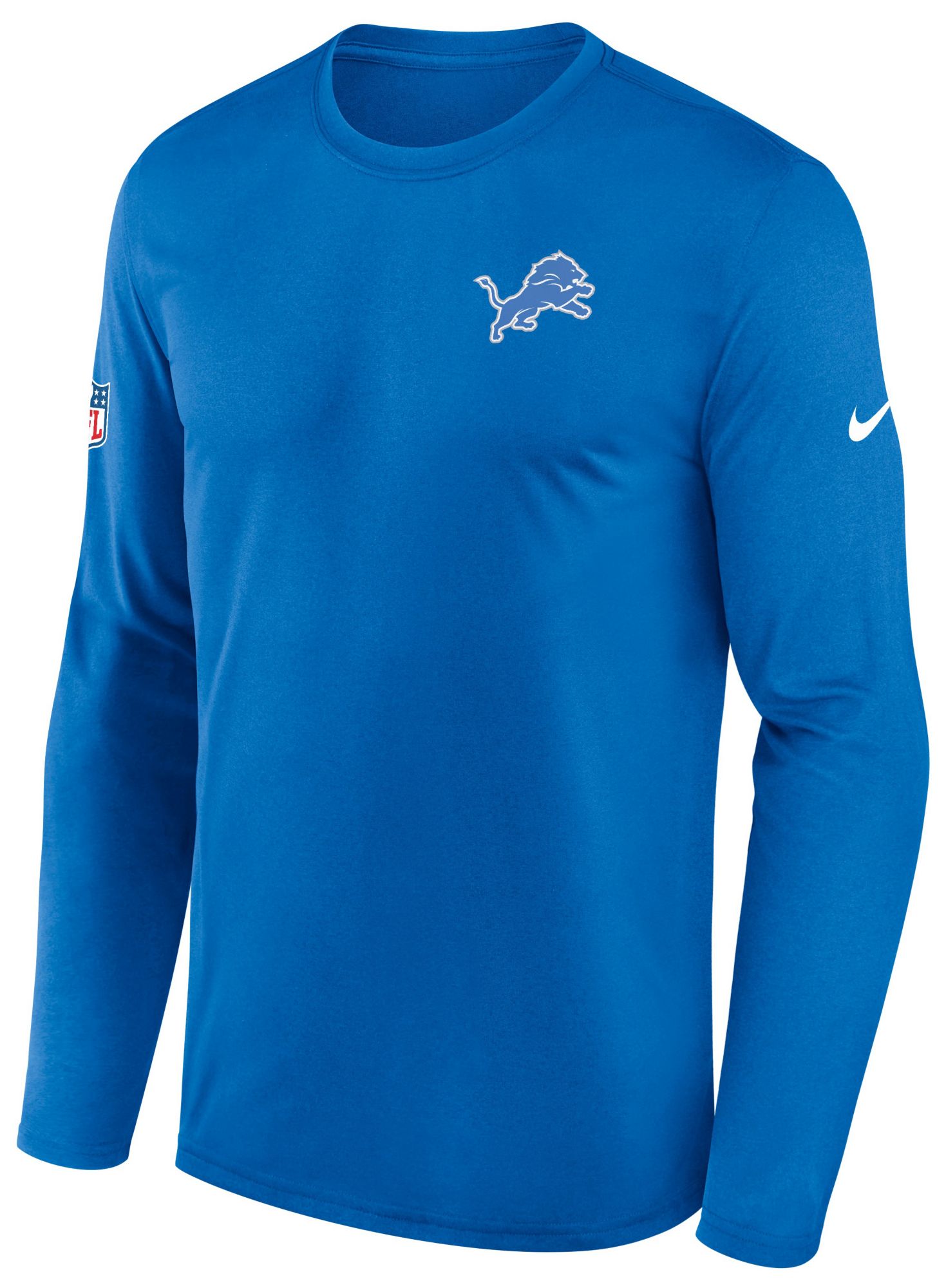Nike Men's Detroit Lions Blue Spark Small Logo Legend Long Sleeve Shirt