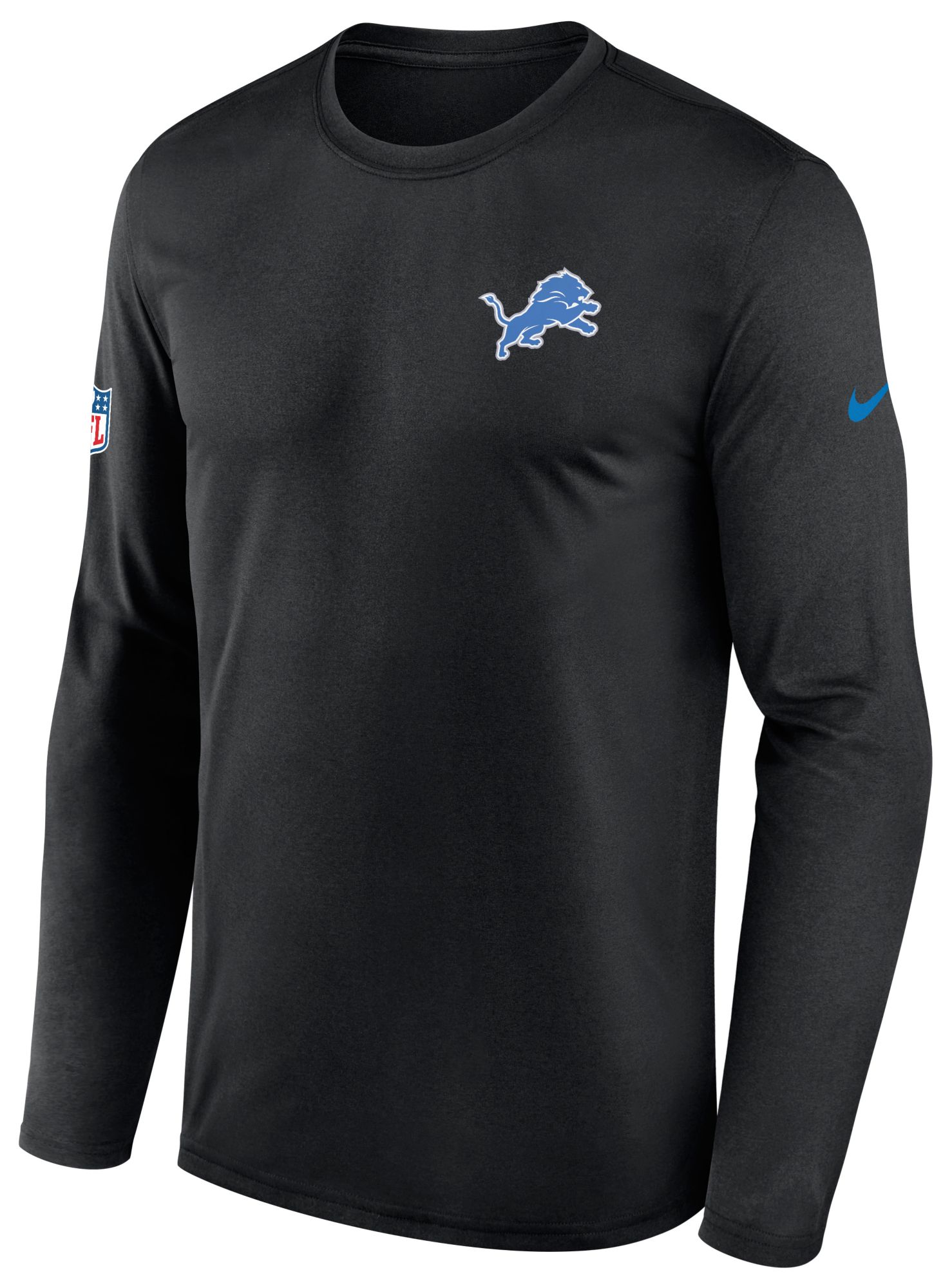 Nike Men's Detroit Lions Black Small Logo Legend Long Sleeve Shirt