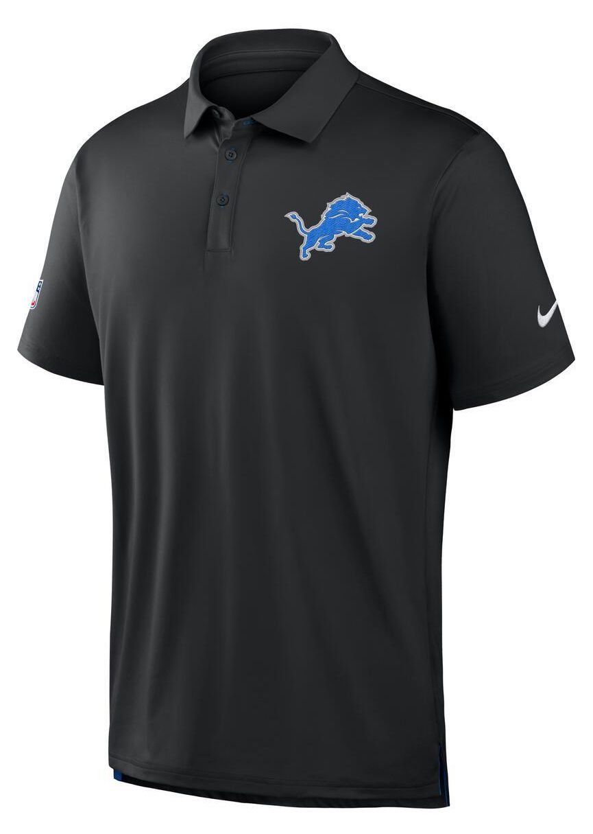 Nike Men's Detroit Lions Black Polo Shirt