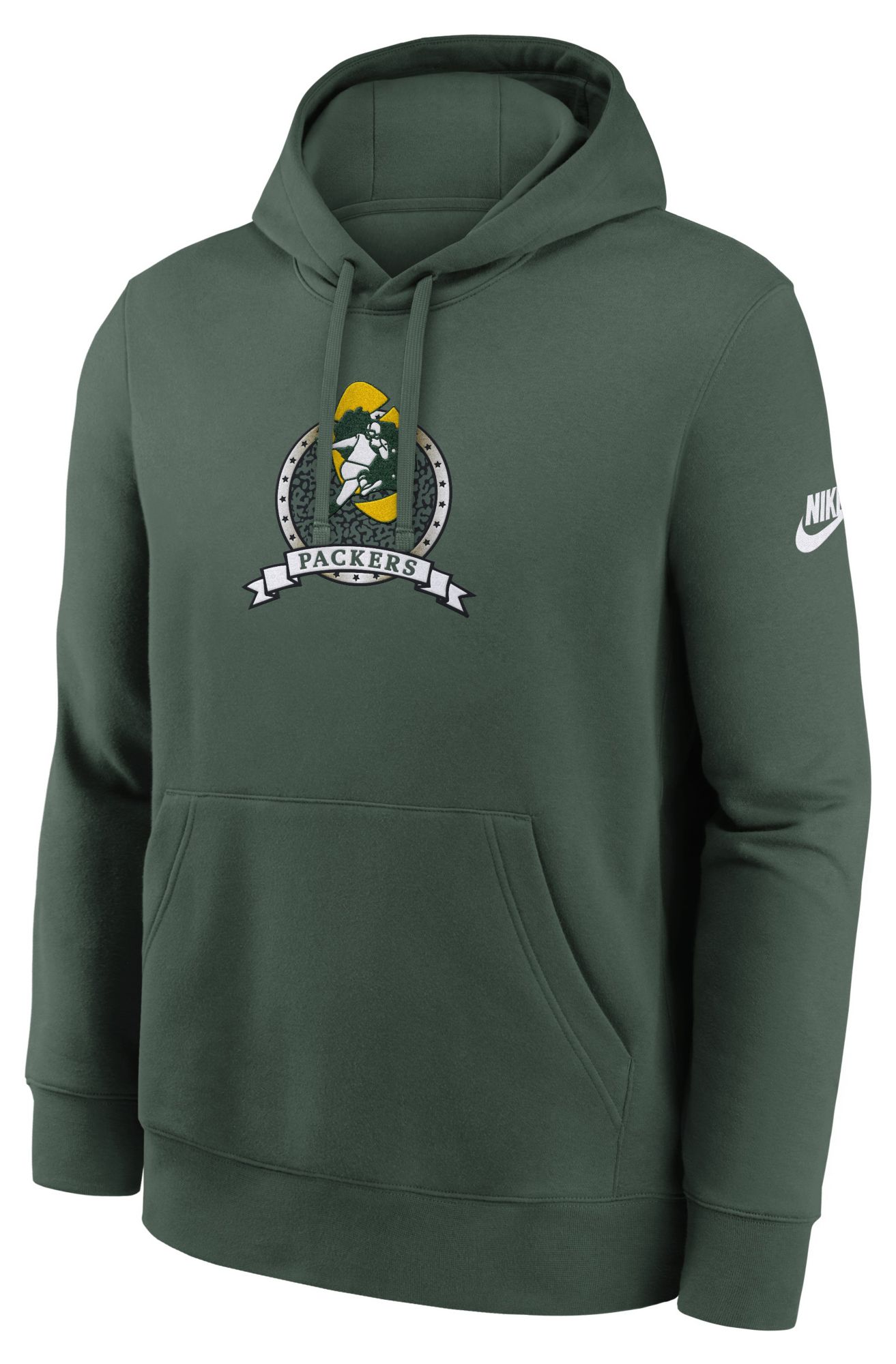 Nike Men's Green Bay Packers Fir Club Fleece Rewind Hoodie