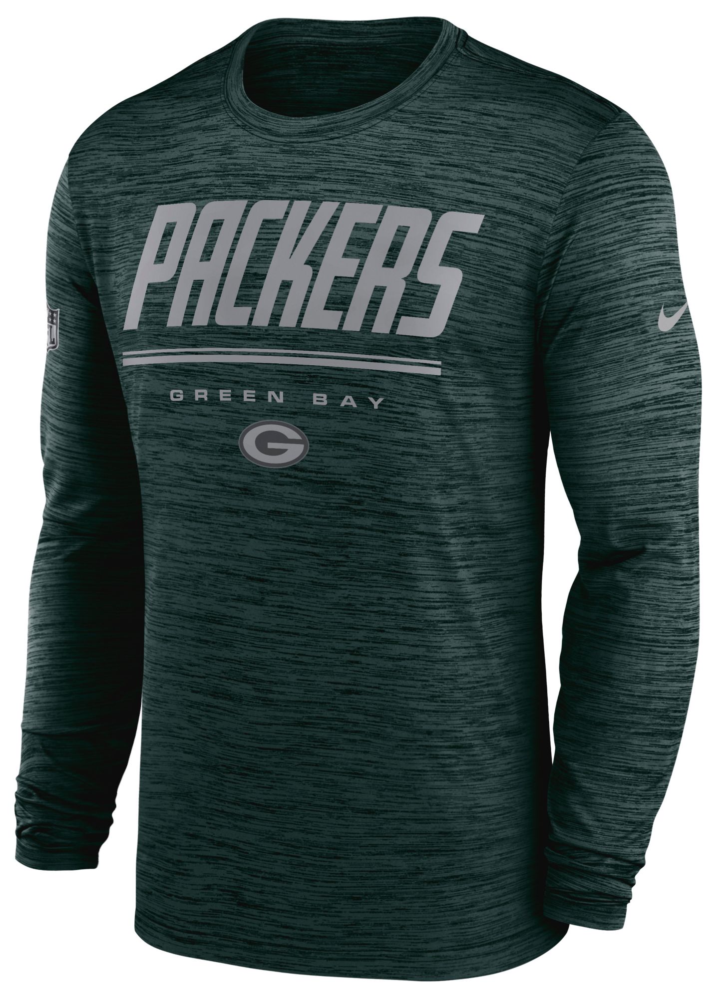 Nike Men's Green Bay Packers Green Velocity Long Sleeve Shirt