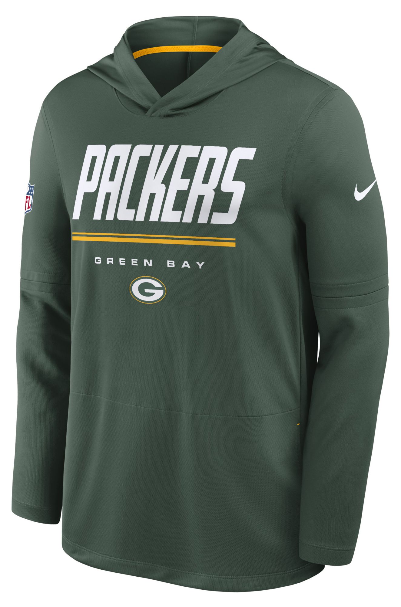 Nike Men's Green Bay Packers Green Long Sleeve Hooded Top
