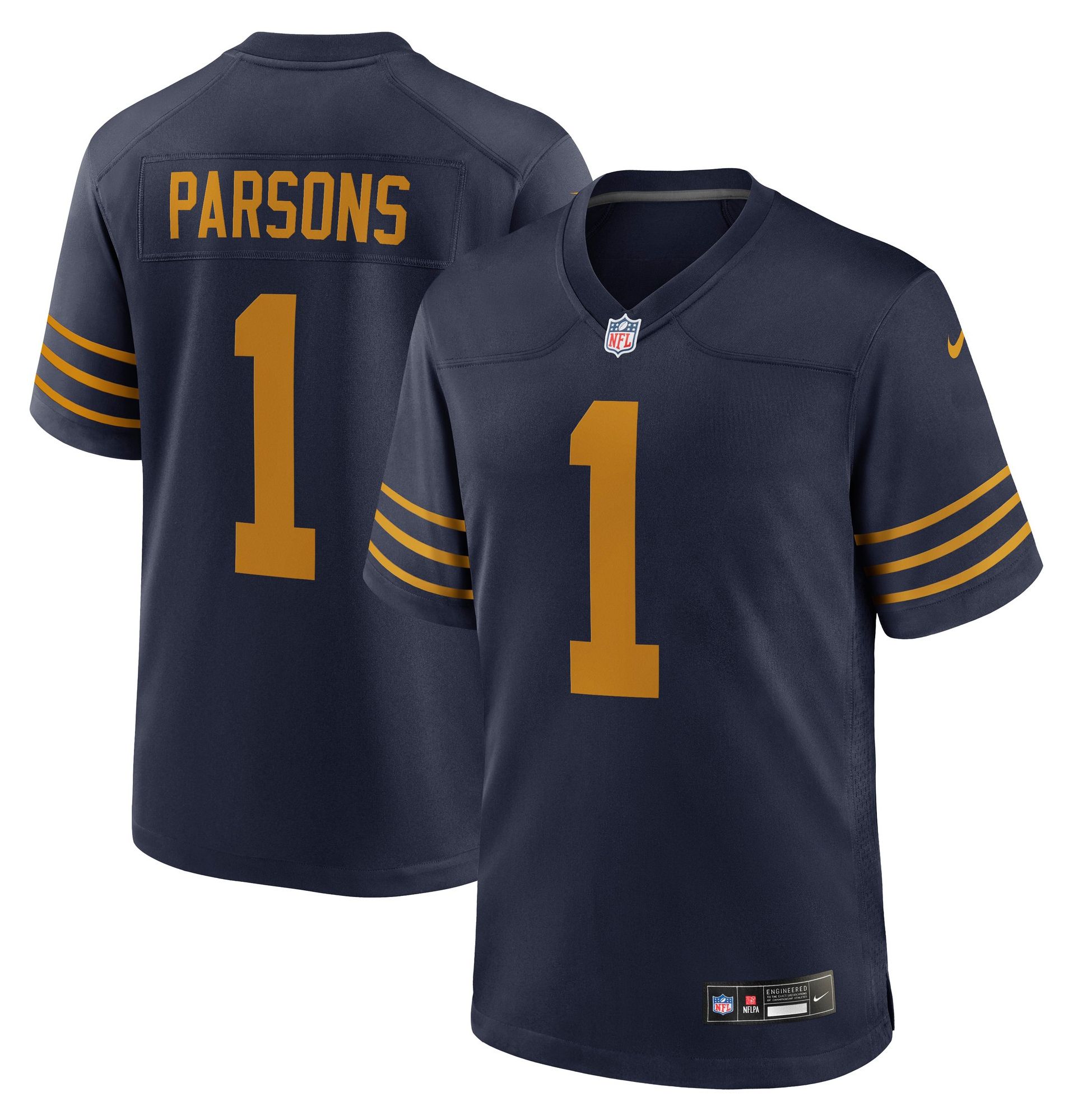 Nike Men's Green Bay Packers Micah Parsons #1 Navy Alternate Game Jersey