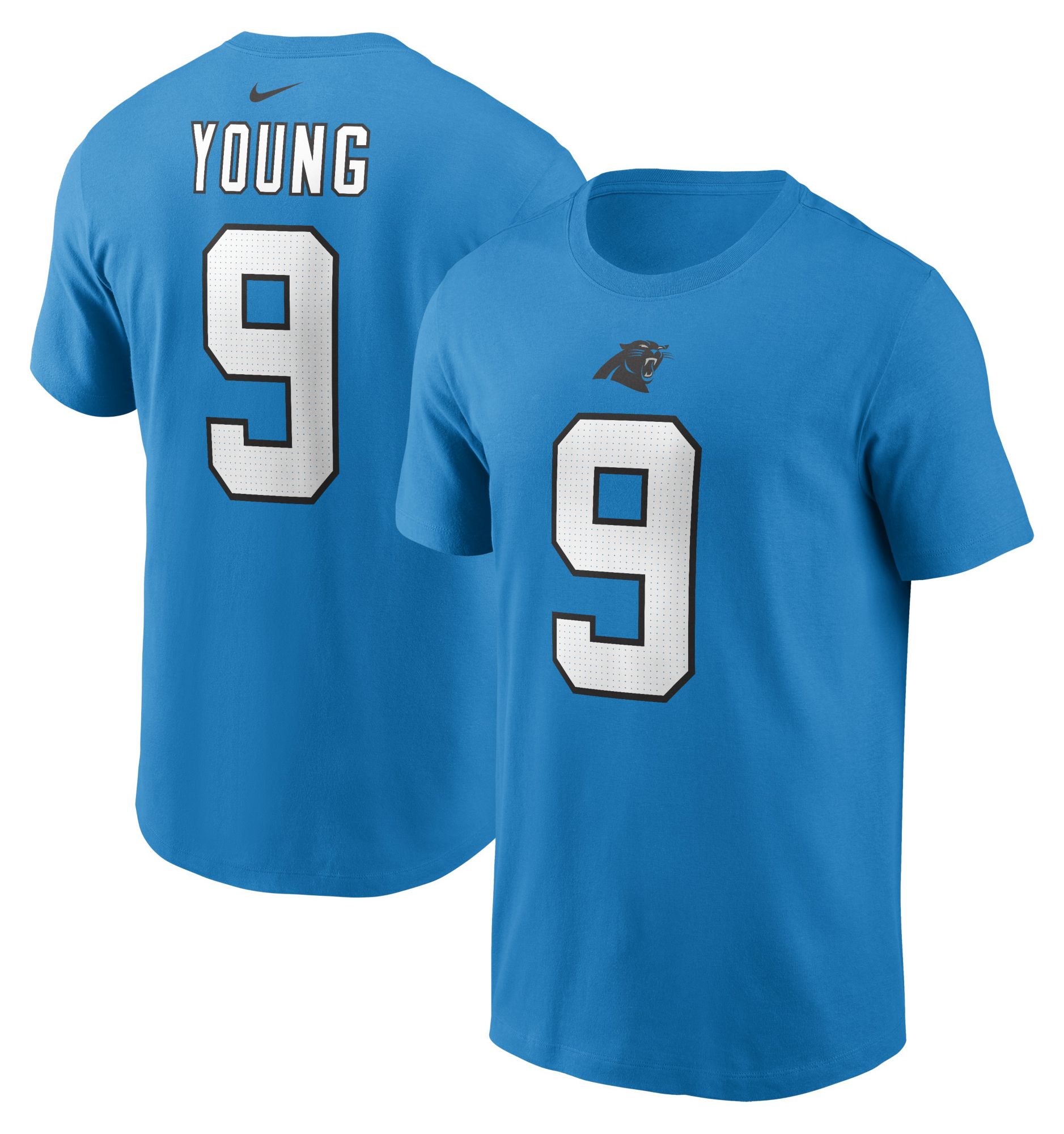 Nike Men's Carolina Panthers Blue Bryce Young #9 T-Shirt