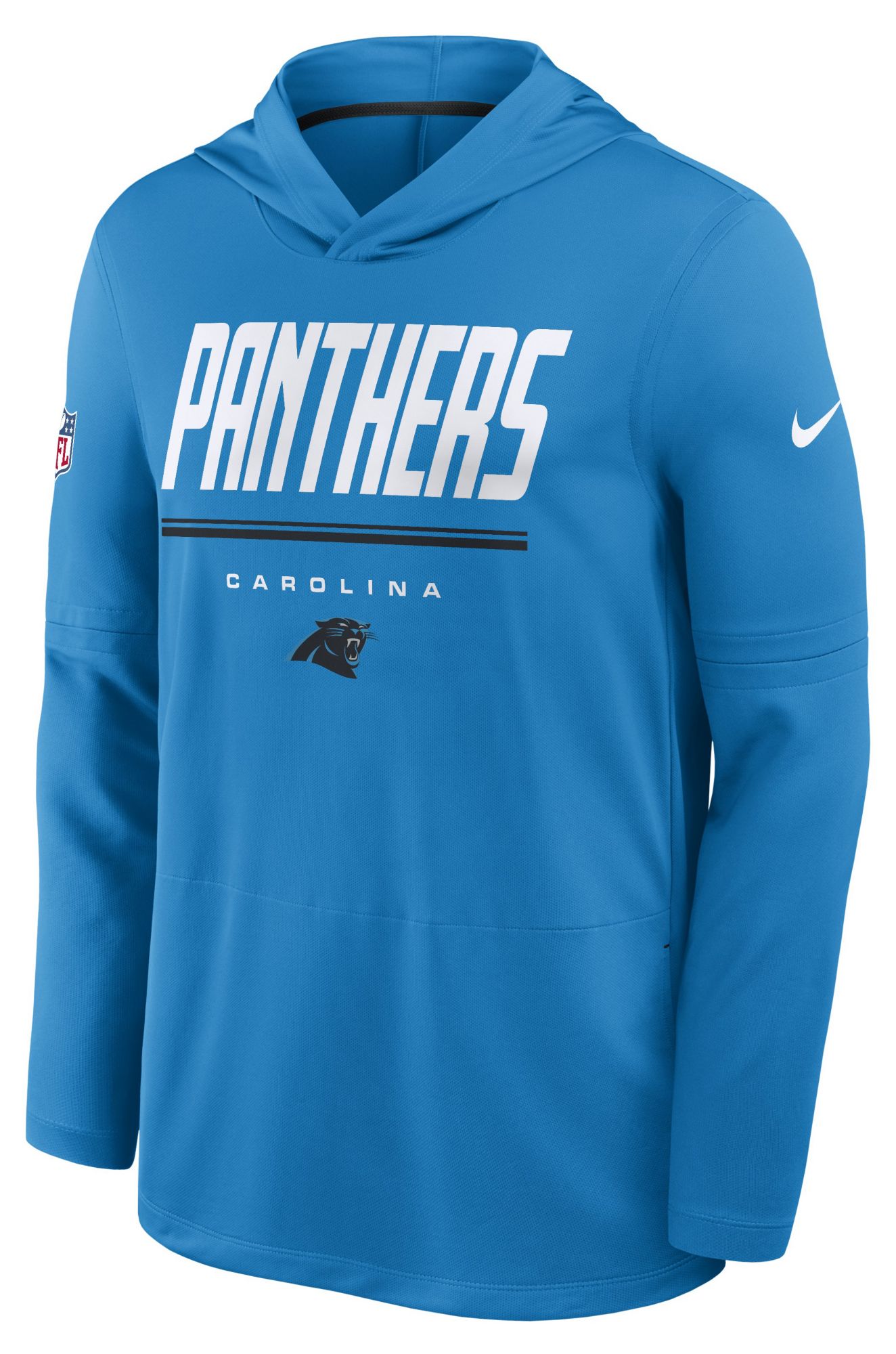 Nike Men's Carolina Panthers Blue Long Sleeve Hooded Top
